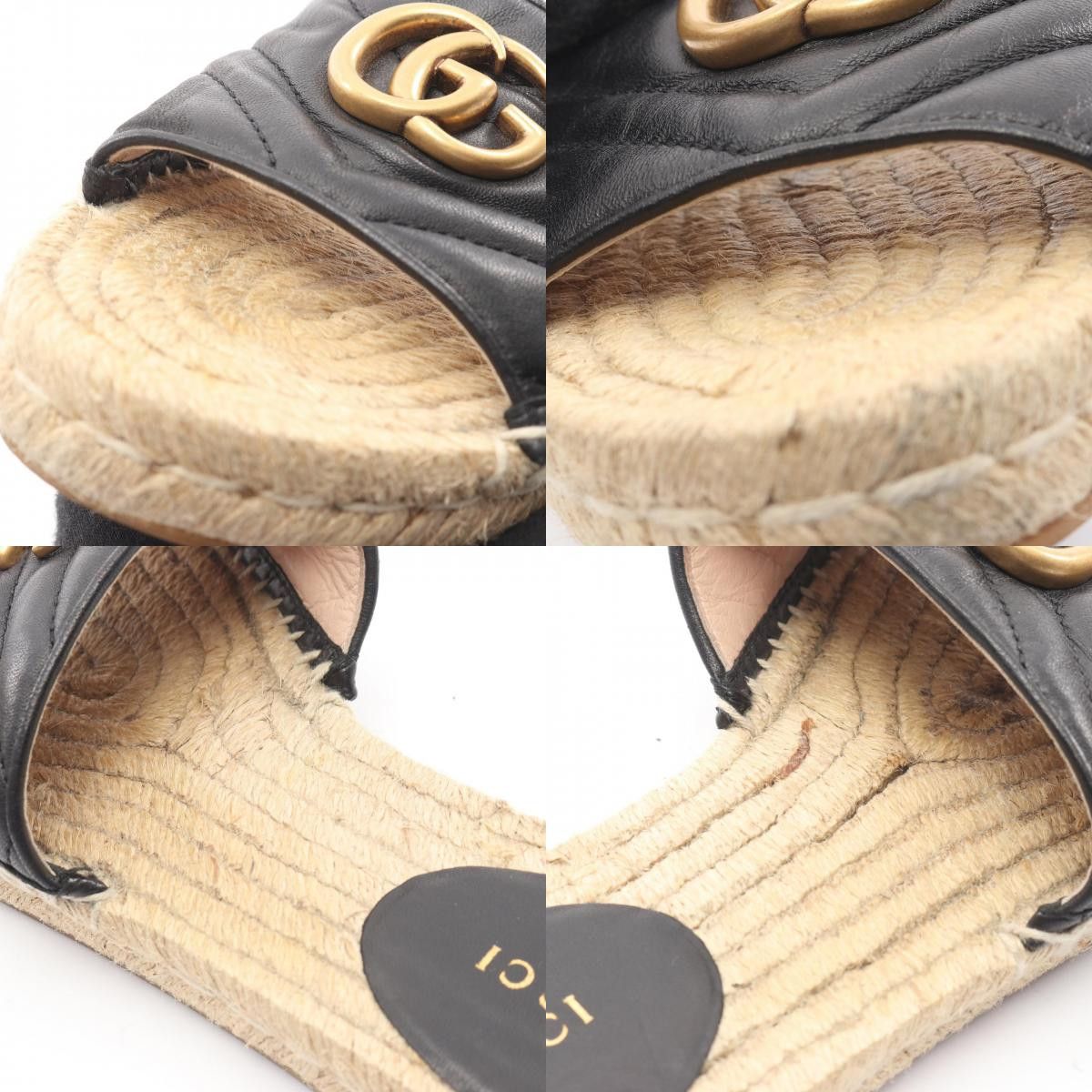 Gucci Gucci Gucci GG Marmont Leather Espadrille Sandals Leather Shoes DUTY FREE for USA Size ONE SIZE - 10 Thumbnail