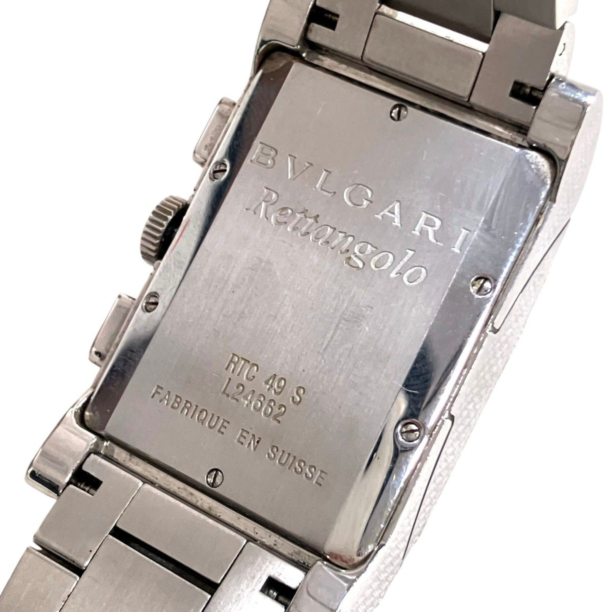 Bvlgari Bulgari BVLGARI Rettangolo watch, total weight 121g, stainless steel, quartz movement, silver dial, RTC49S Size ONE SIZE - 5 Thumbnail