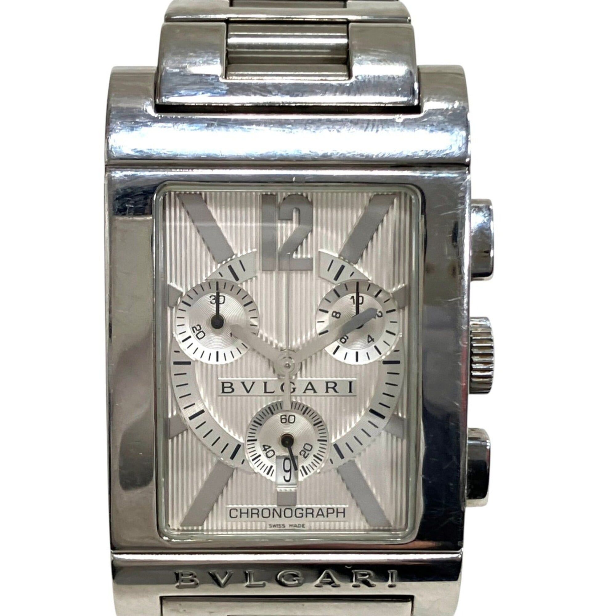 Bvlgari Bulgari BVLGARI Rettangolo watch, total weight 121g, stainless steel, quartz movement, silver dial, RTC49S Size ONE SIZE - 4 Thumbnail