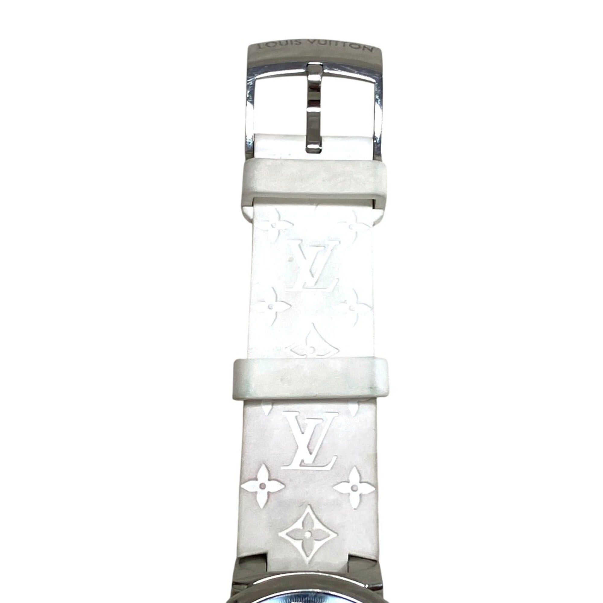 Louis Vuitton Louis Vuitton Tambour Slim Watch, Total Weight 51g, Stainless Steel, Rubber Strap, Quartz Movement, Black Dial, QA144 Size ONE SIZE - 6 Thumbnail