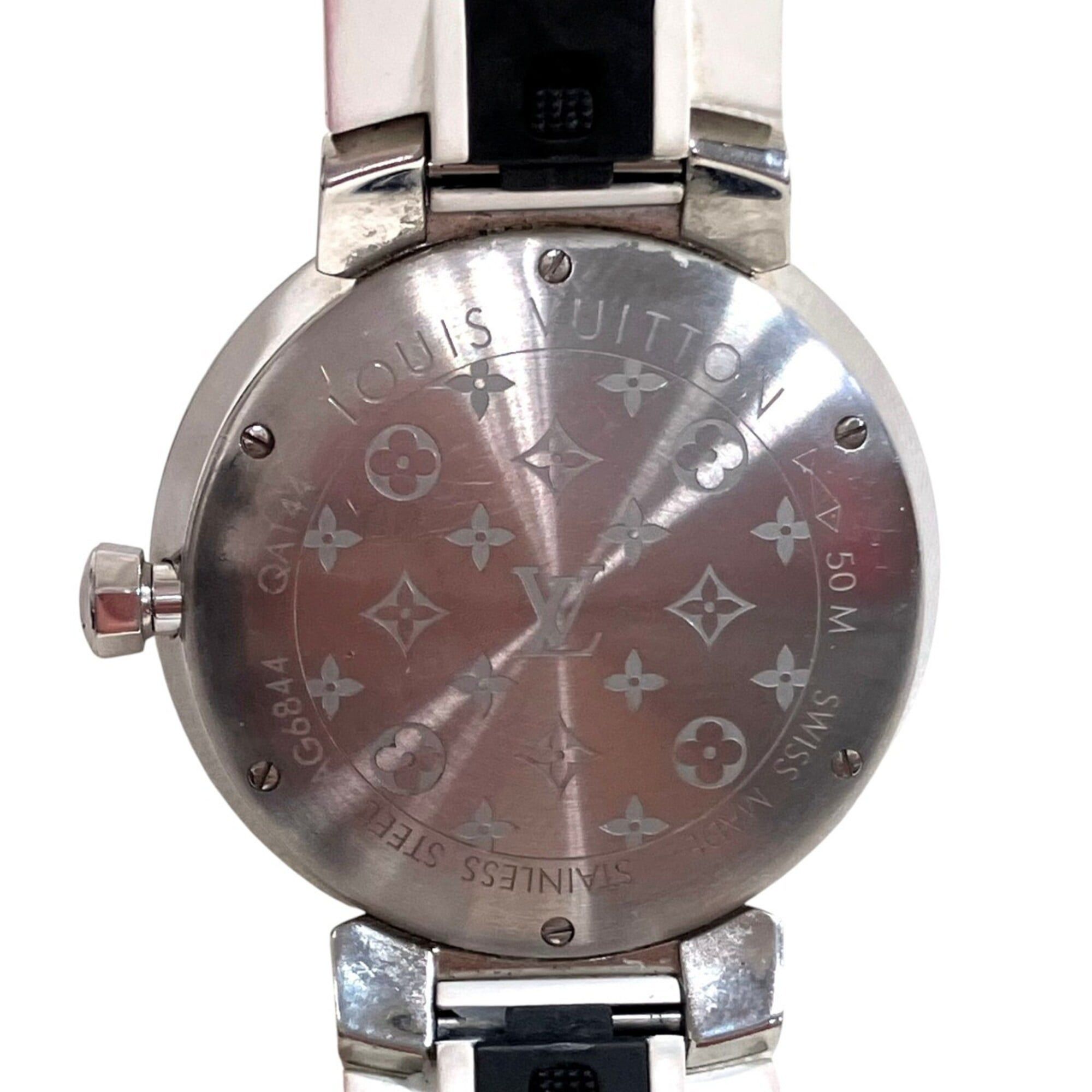 Louis Vuitton Louis Vuitton Tambour Slim Watch, Total Weight 51g, Stainless Steel, Rubber Strap, Quartz Movement, Black Dial, QA144 Size ONE SIZE - 5 Thumbnail