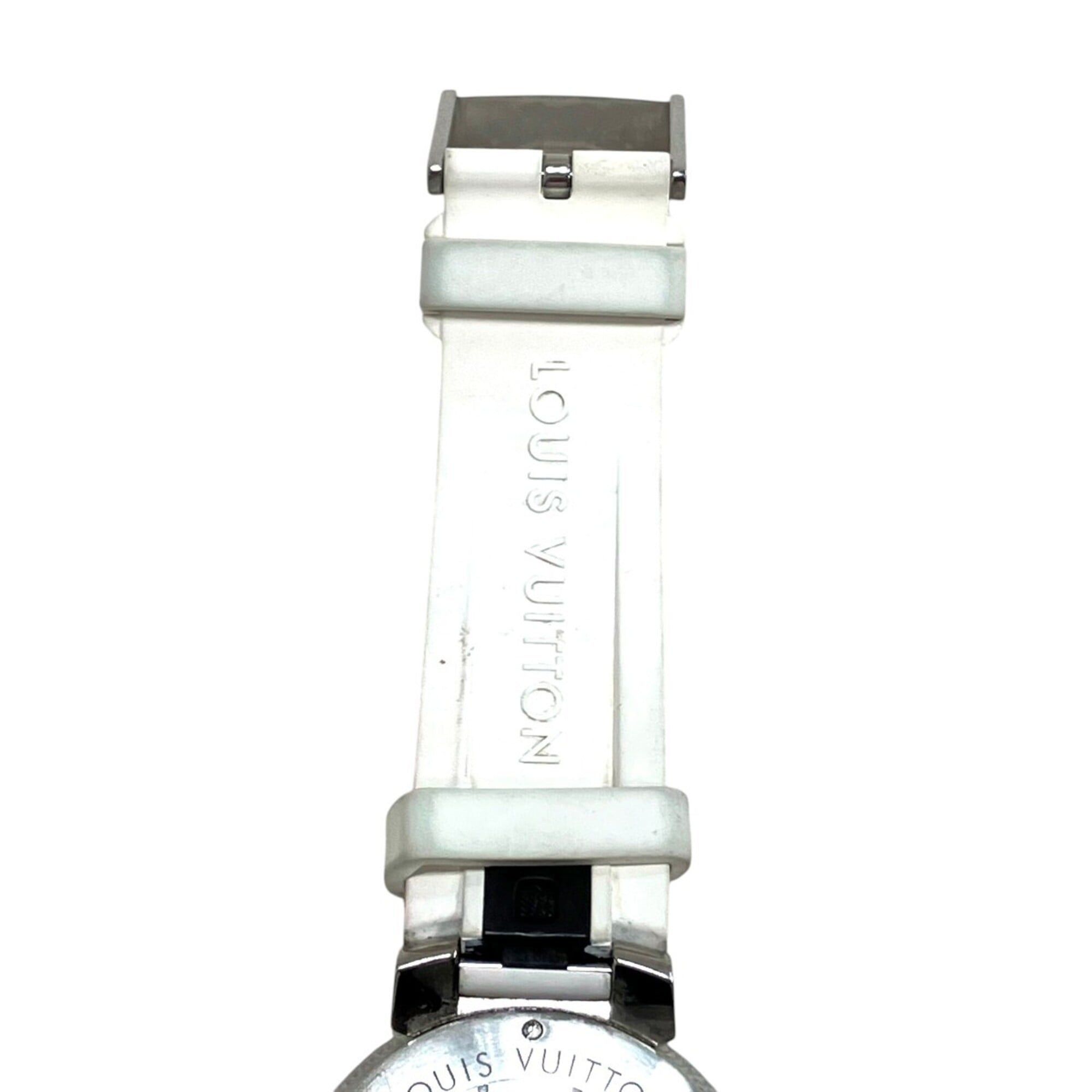 Louis Vuitton Louis Vuitton Tambour Slim Watch, Total Weight 51g, Stainless Steel, Rubber Strap, Quartz Movement, Black Dial, QA144 Size ONE SIZE - 8 Thumbnail