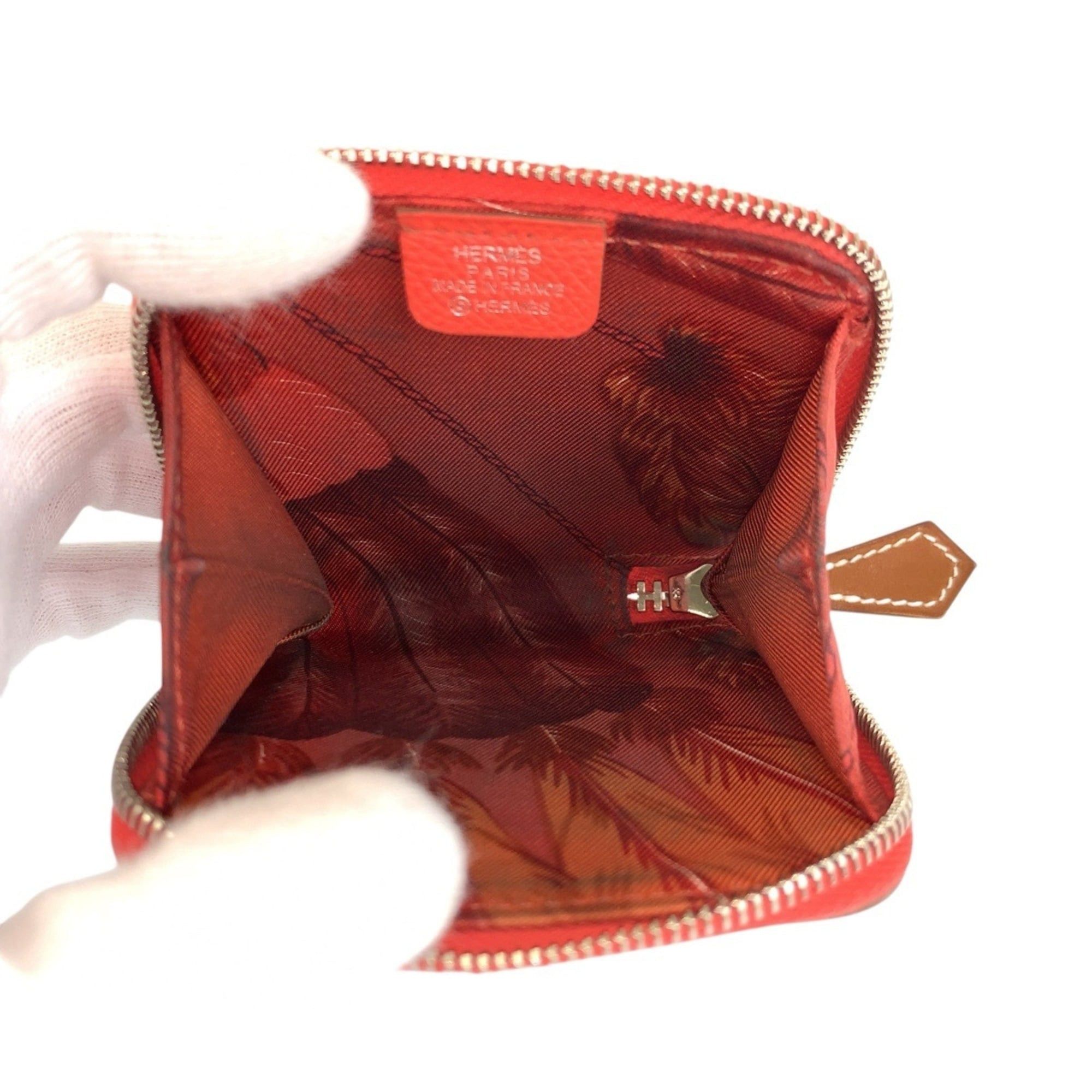 Hermes HERMES Azap Compact Mini Silk In Jaipur Silver Hardware Veau Epsom Wallet/Coin Purse T Stamp Women's Size ONE SIZE - 7 Thumbnail