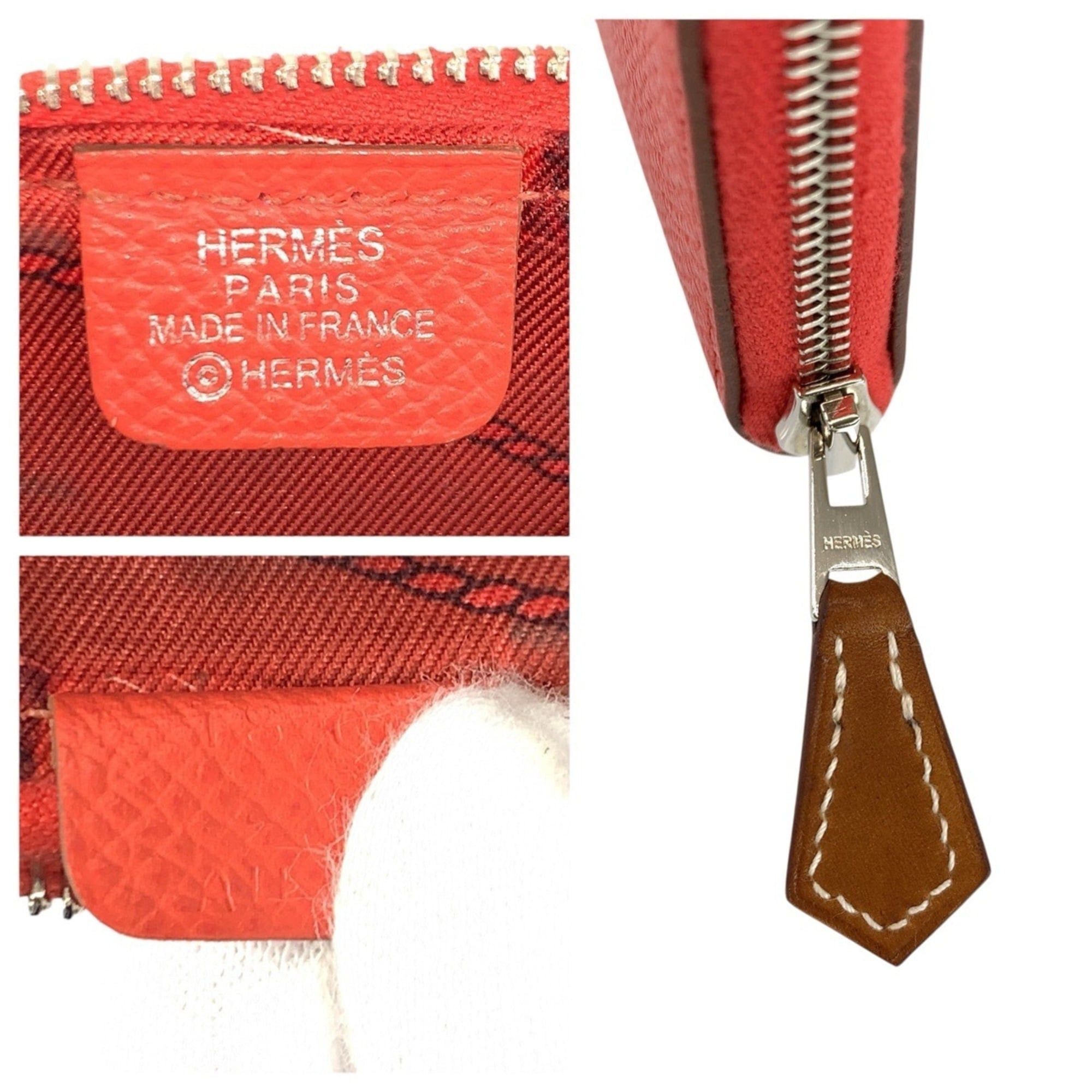 Hermes HERMES Azap Compact Mini Silk In Jaipur Silver Hardware Veau Epsom Wallet/Coin Purse T Stamp Women's Size ONE SIZE - 3 Thumbnail