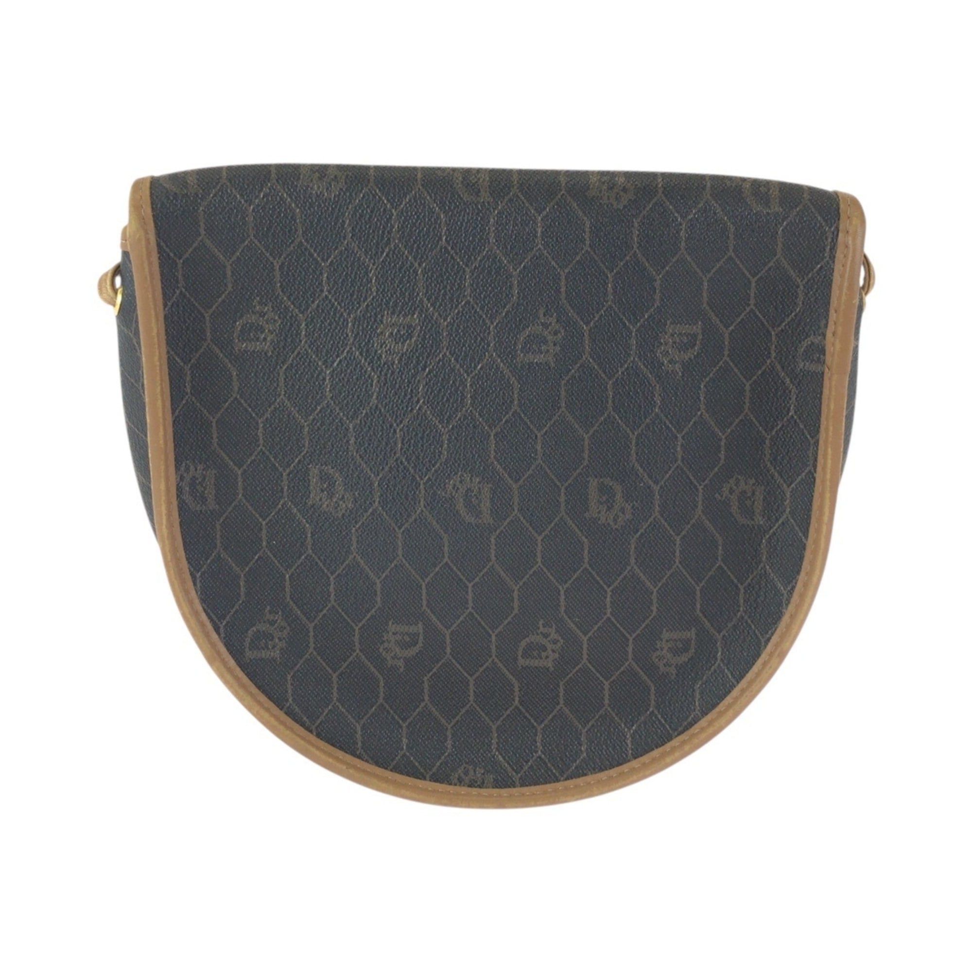 Dior Christian Dior Vintage Honeycomb Pattern Brown Beige Gold Hardware Shoulder Bag Pouch for Women Size ONE SIZE - 2 Thumbnail