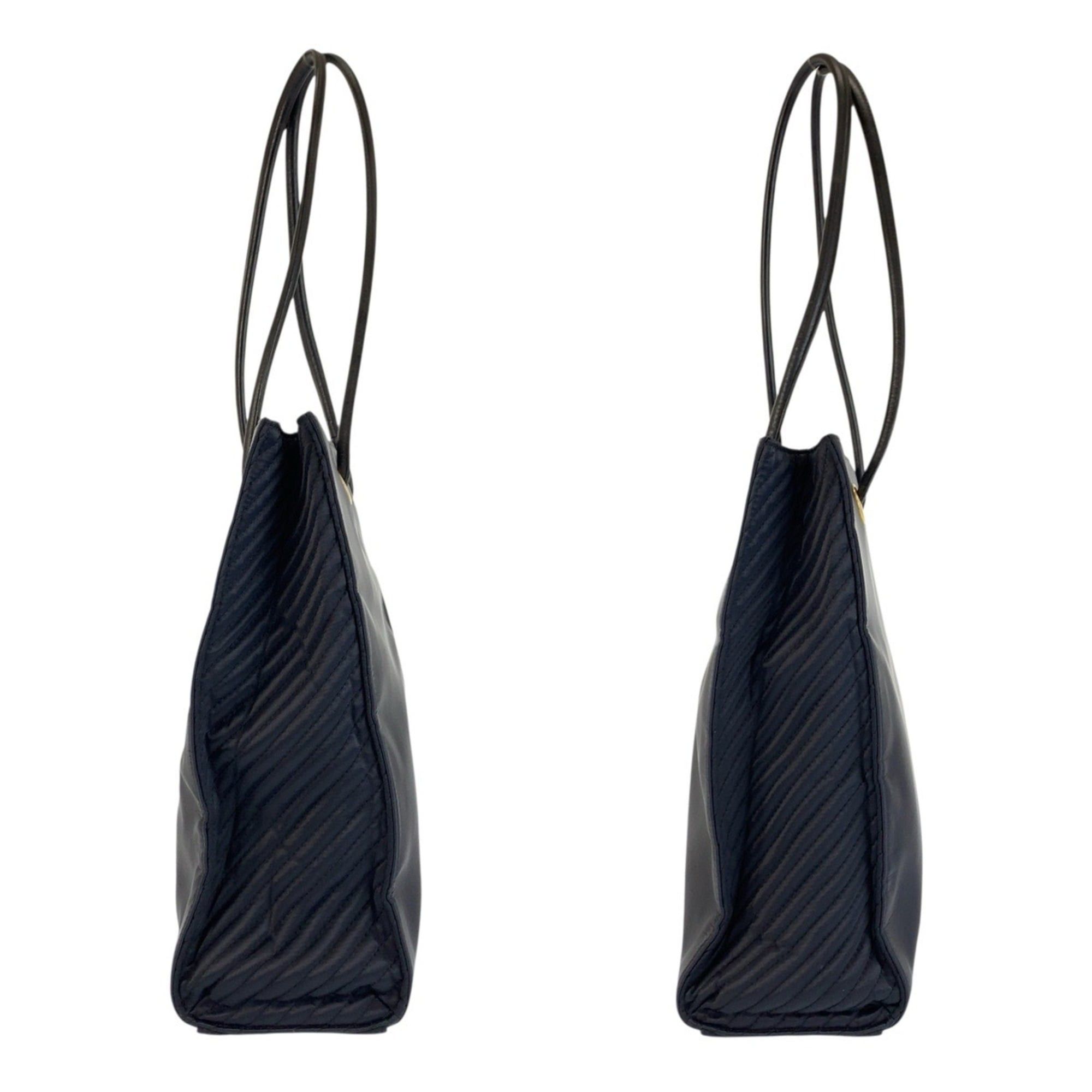 Yves Saint Laurent YVES SAINT LAURENT (YSL) Navy Nylon Tote Bag/Shoulder Bag with Gold Hardware for Women Size ONE SIZE - 6 Thumbnail