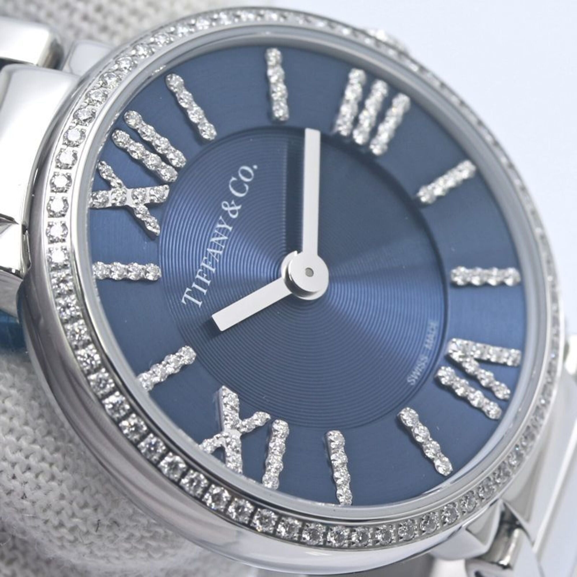 Tiffany & Co. TIFFANY&Co. Tiffany Atlas 2-Hand Bezel Diamond 69291651 Women's Watch Stainless Steel 40349 Size ONE SIZE - 10 Thumbnail
