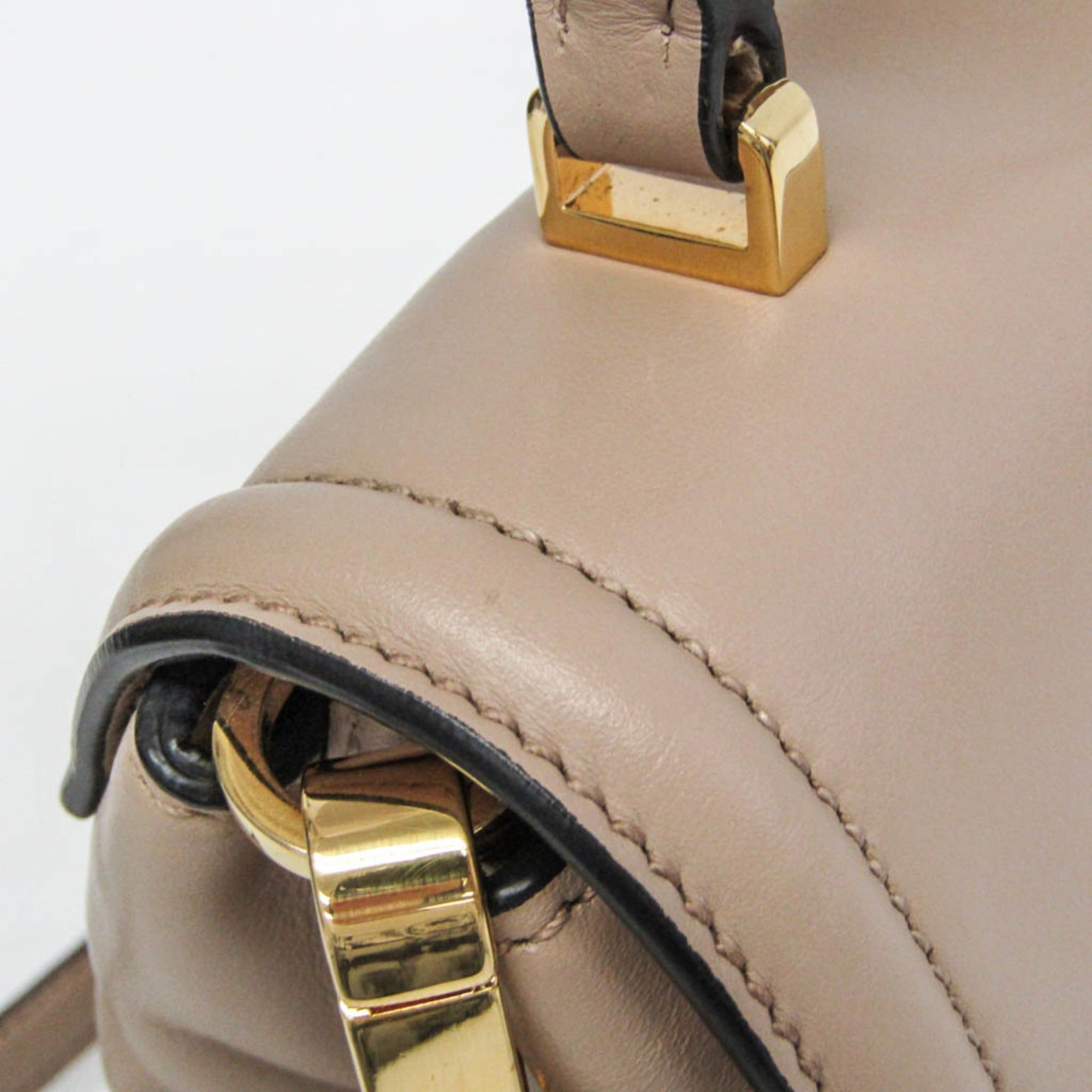 Miu Miu Miu Miu Women's Leather Handbag,Shoulder Bag Light Beige Size ONE SIZE - 9 Thumbnail