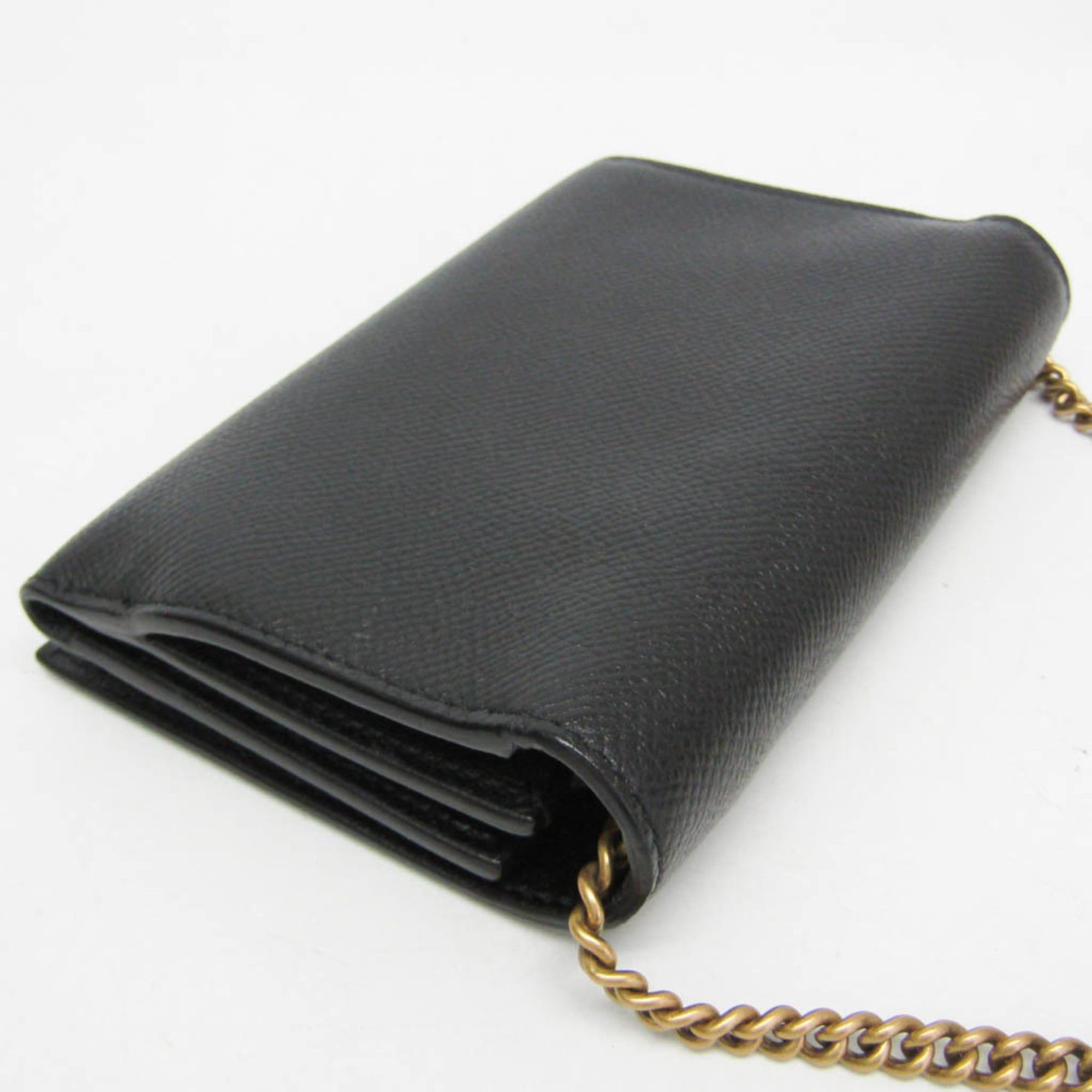 Balenciaga Balenciaga 581100 Women's Leather Chain/Shoulder Wallet Black Size ONE SIZE - 9 Thumbnail