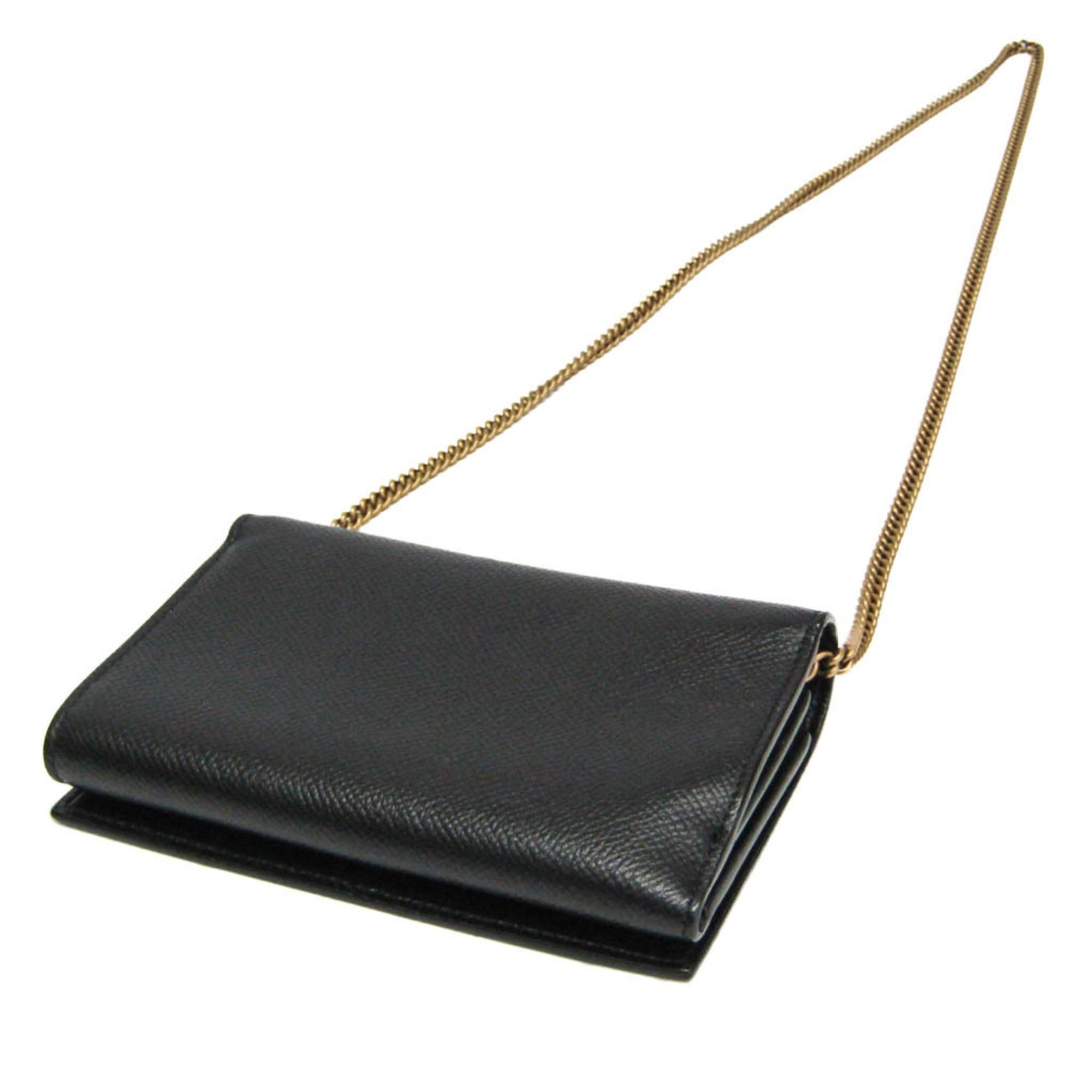 Balenciaga Balenciaga 581100 Women's Leather Chain/Shoulder Wallet Black Size ONE SIZE - 3 Thumbnail