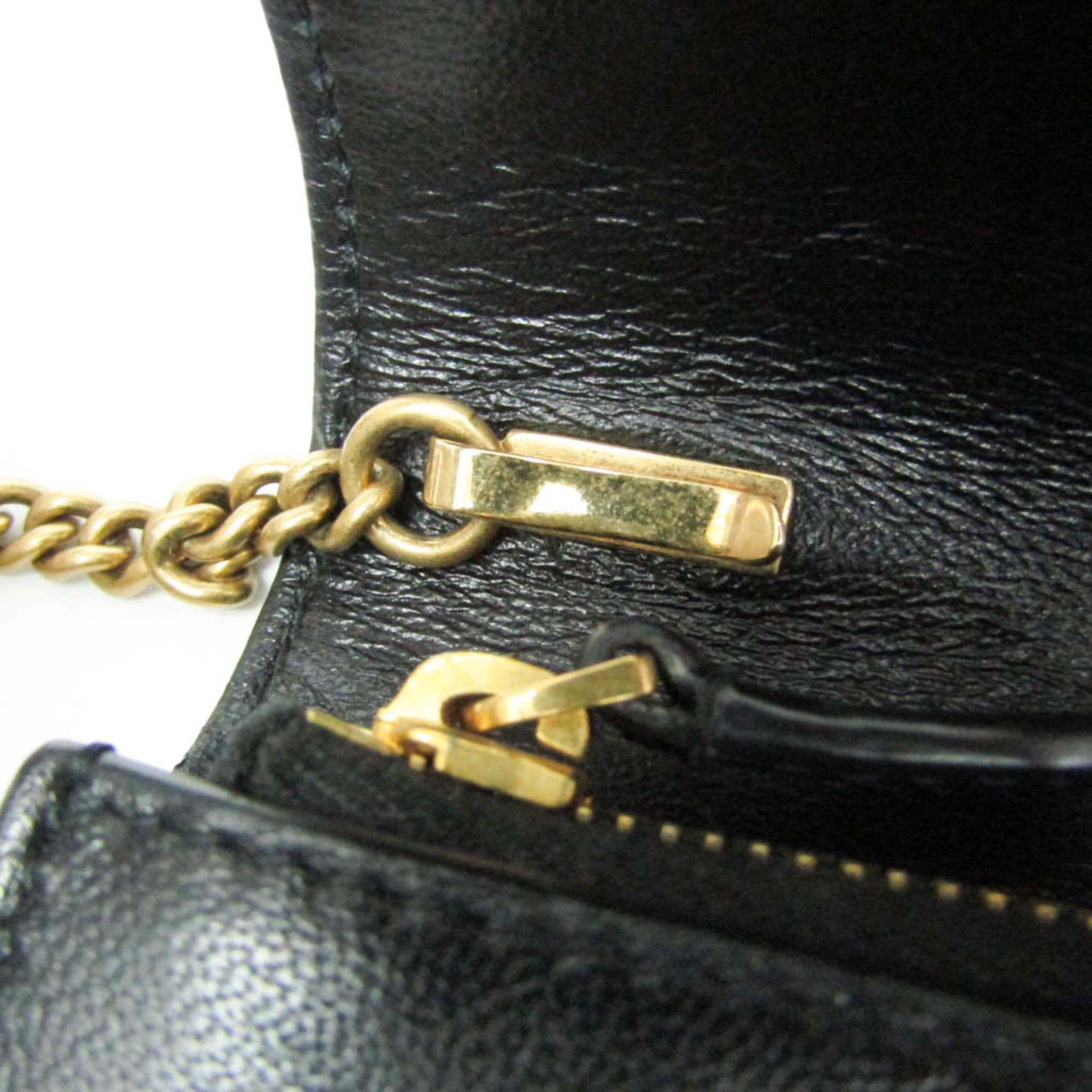 Balenciaga Balenciaga 581100 Women's Leather Chain/Shoulder Wallet Black Size ONE SIZE - 14 Thumbnail