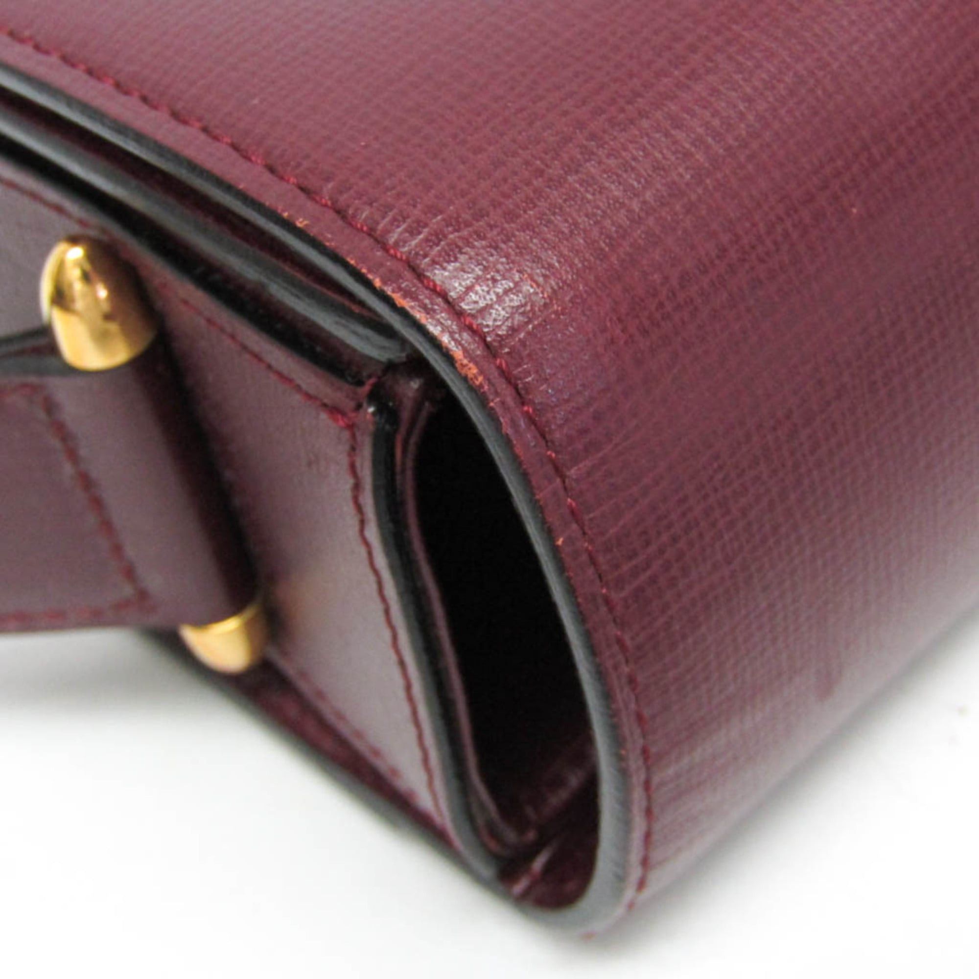 Cartier Cartier Must Women's Leather Shoulder Bag Bordeaux Size ONE SIZE - 8 Thumbnail