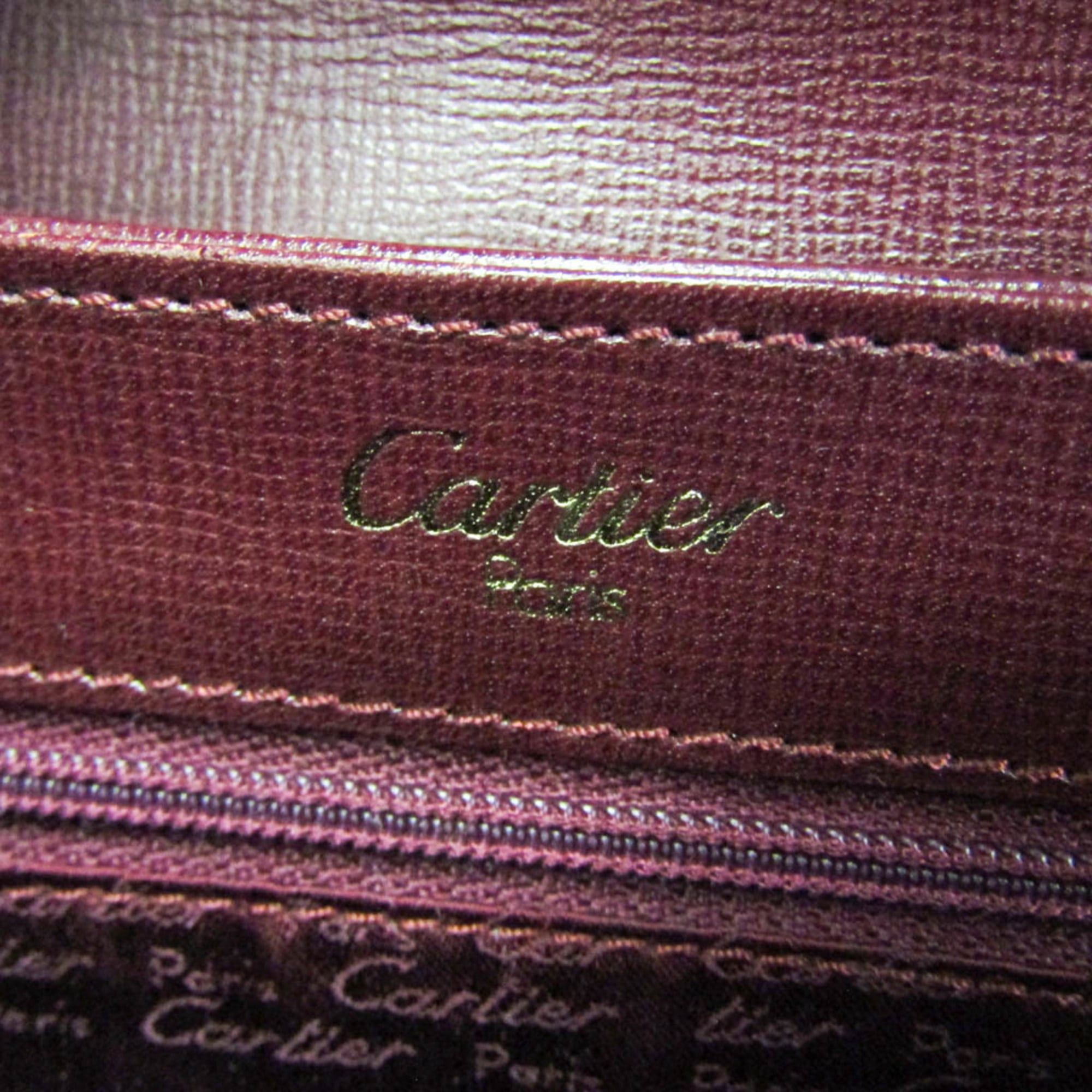 Cartier Cartier Must Women's Leather Shoulder Bag Bordeaux Size ONE SIZE - 18 Thumbnail