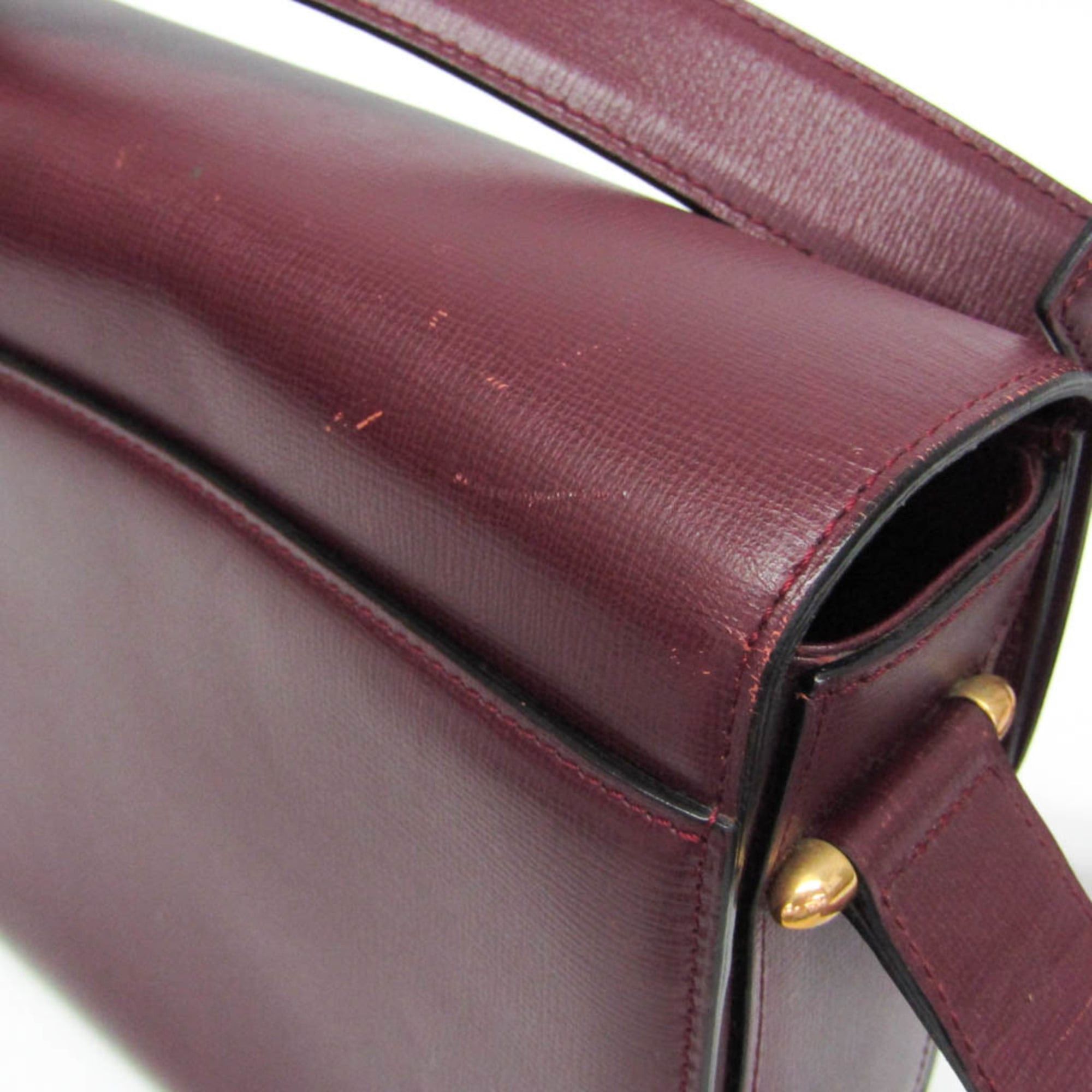 Cartier Cartier Must Women's Leather Shoulder Bag Bordeaux Size ONE SIZE - 9 Thumbnail