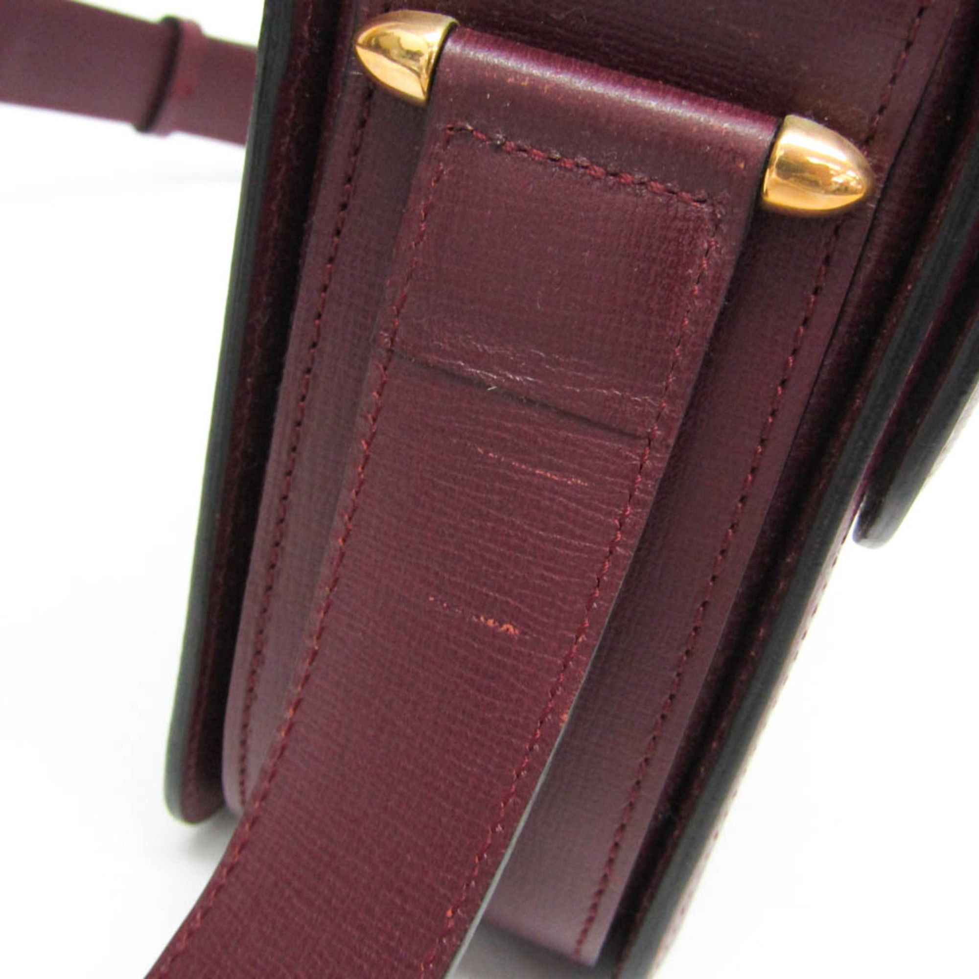 Cartier Cartier Must Women's Leather Shoulder Bag Bordeaux Size ONE SIZE - 14 Thumbnail