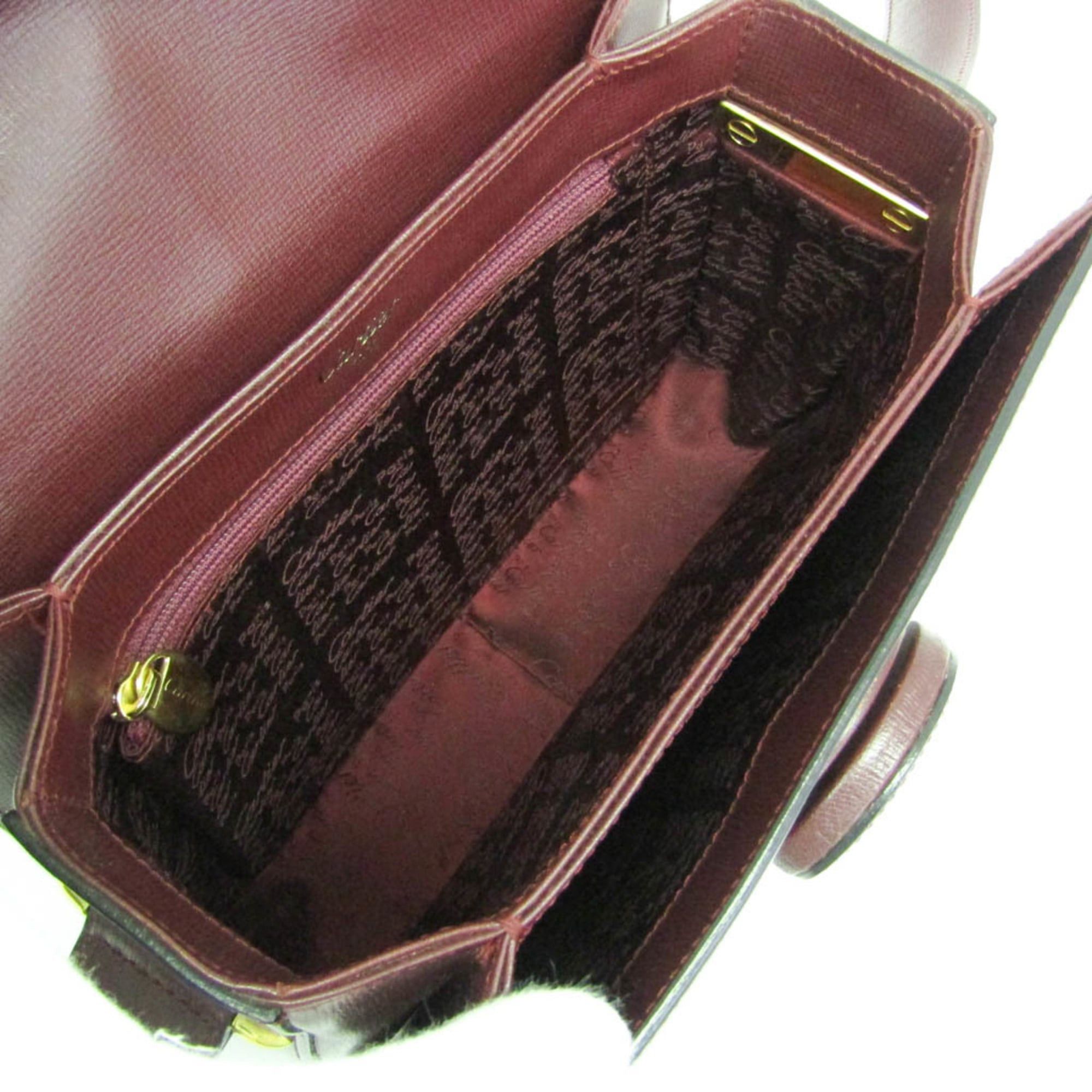 Cartier Cartier Must Women's Leather Shoulder Bag Bordeaux Size ONE SIZE - 4 Thumbnail