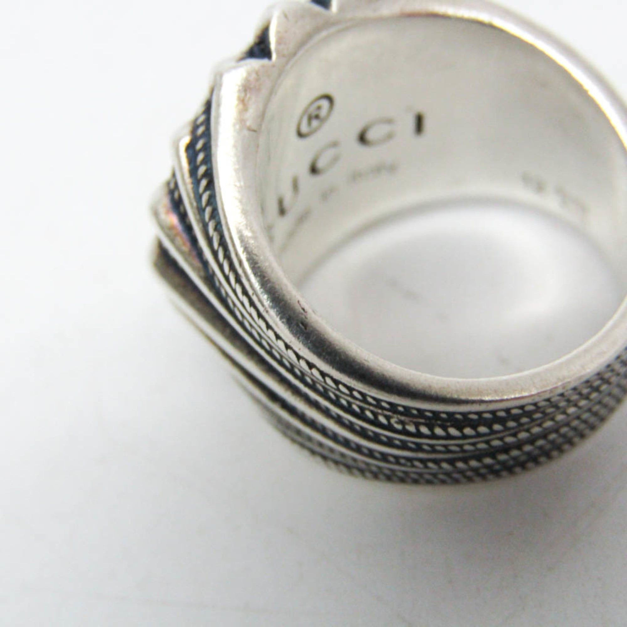 Gucci Gucci Interlocking G 728399 Silver Fashion Band Ring Silver Size ONE SIZE - 4 Thumbnail