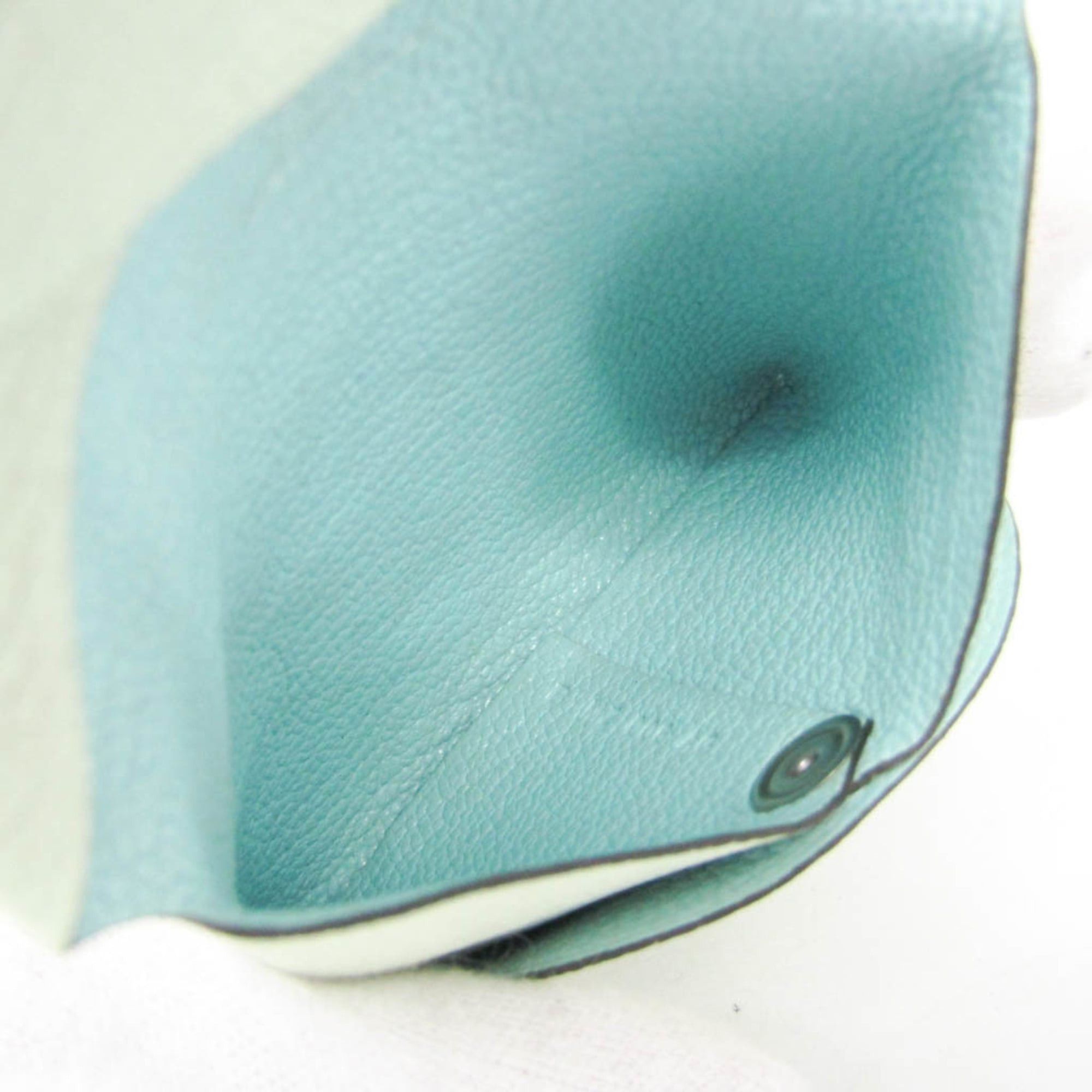 Hermes Hermes Bastia Verso Men,Women Chevre Leather Coin Purse/coin Case Light Blue,Light Green Size ONE SIZE - 4 Thumbnail