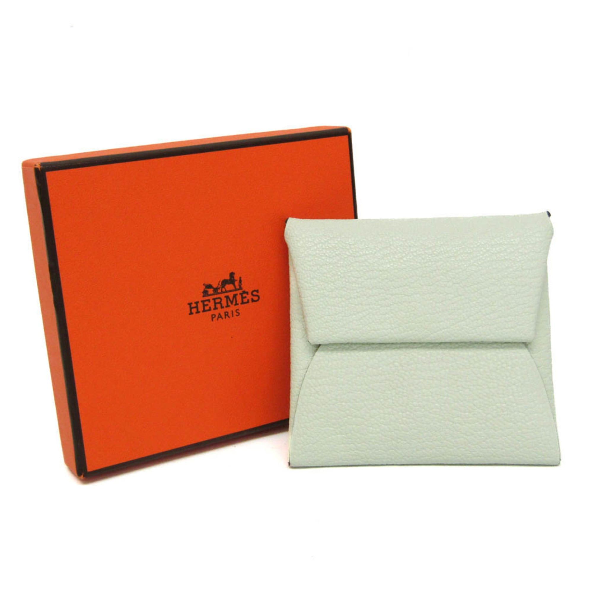 Hermes Hermes Bastia Verso Men,Women Chevre Leather Coin Purse/coin Case Light Blue,Light Green Size ONE SIZE - 2 Thumbnail