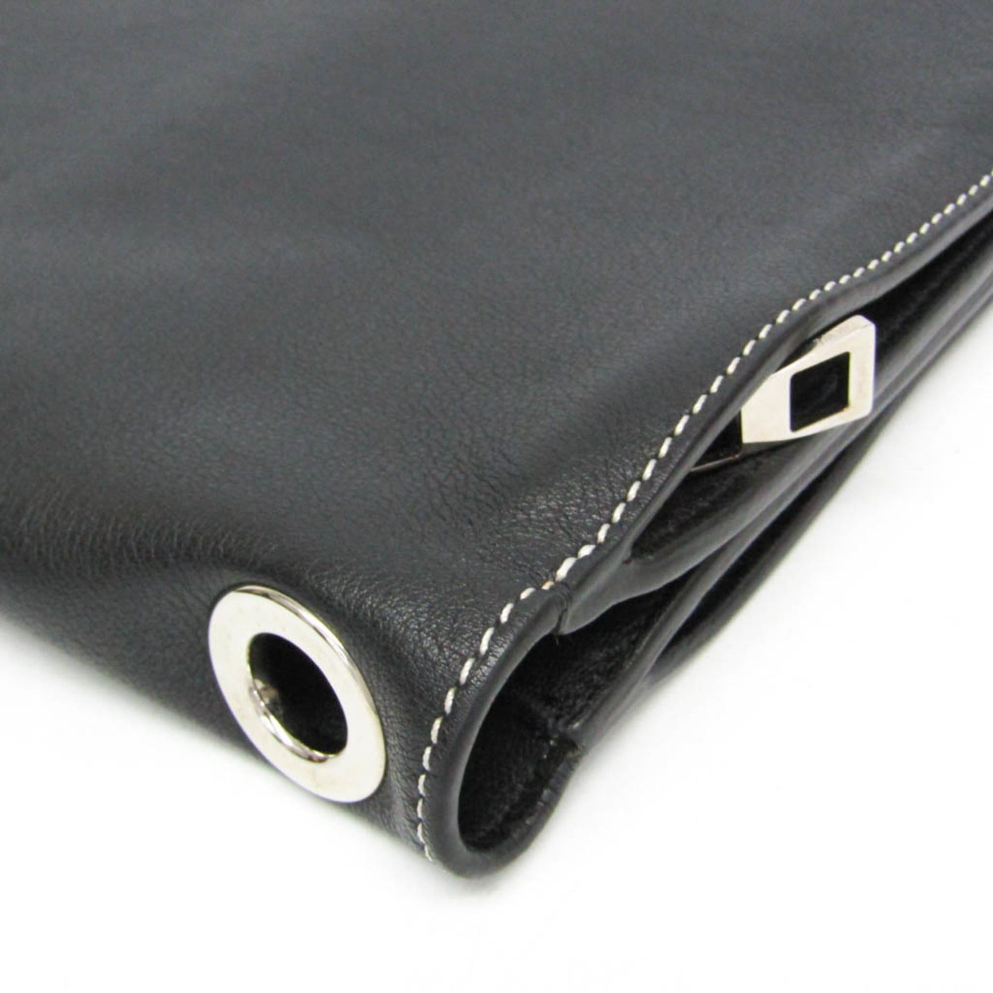 Loewe Loewe Anagram Men,Women Leather Clutch Bag Black Size ONE SIZE - 14 Thumbnail