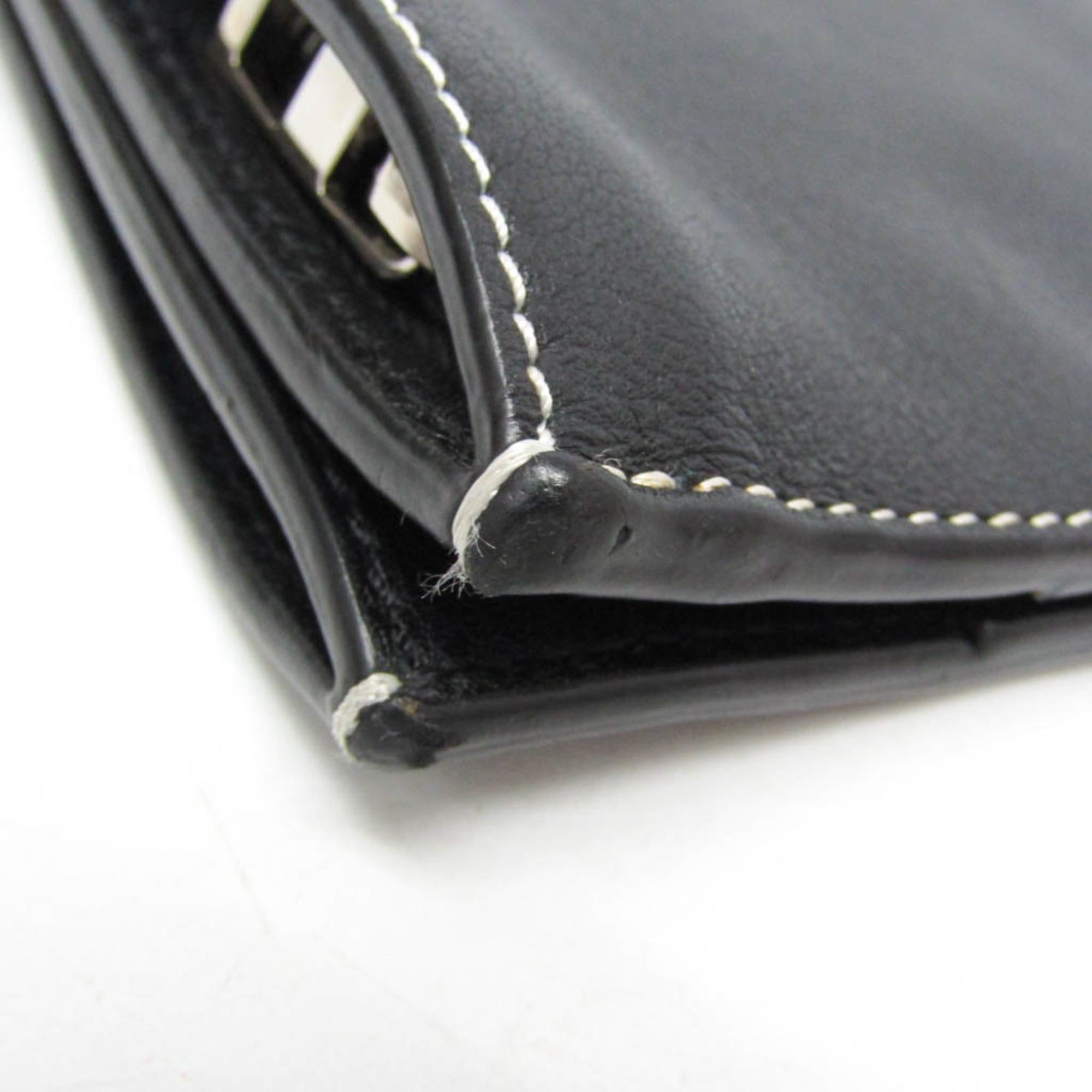 Loewe Loewe Anagram Men,Women Leather Clutch Bag Black Size ONE SIZE - 6 Thumbnail