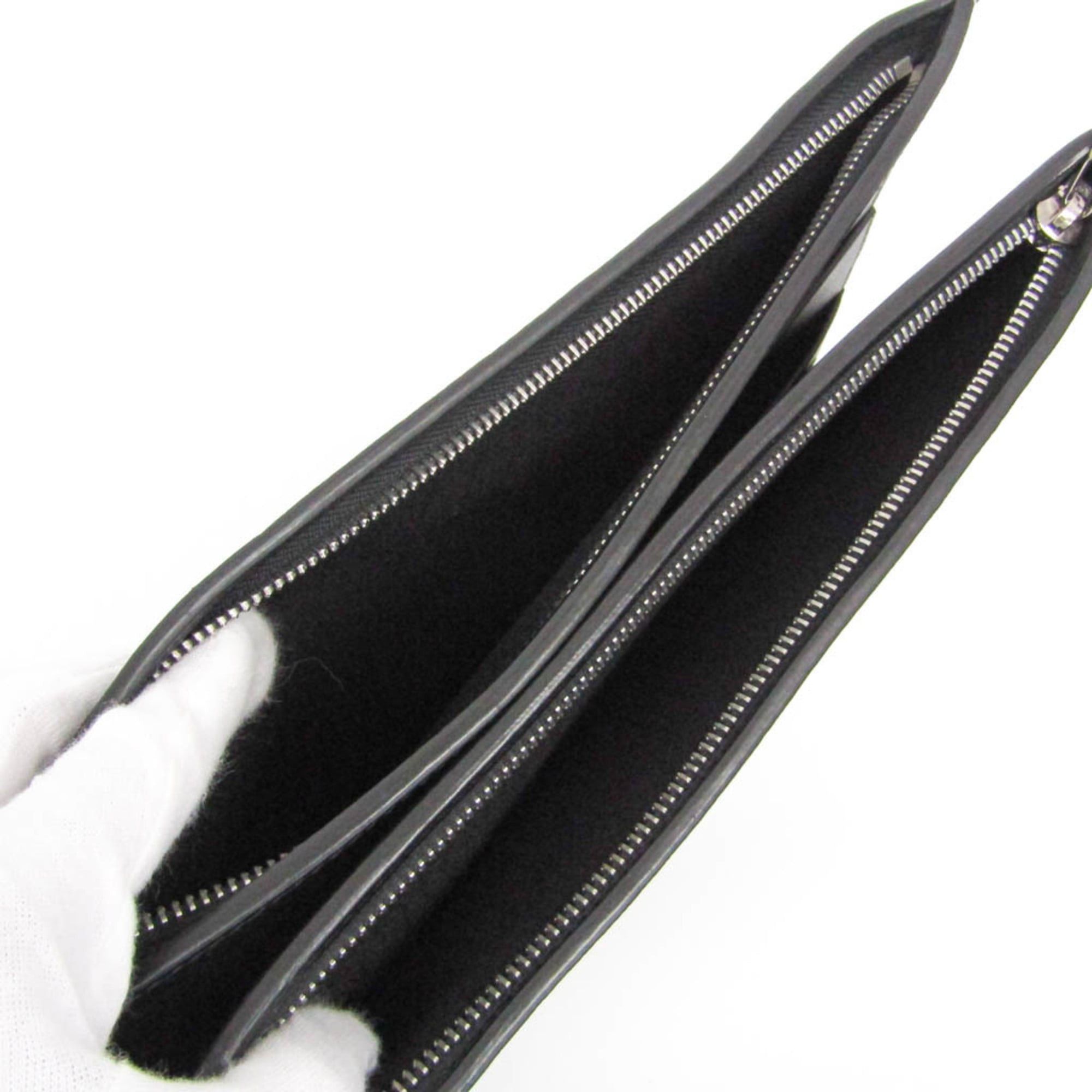 Loewe Loewe Anagram Men,Women Leather Clutch Bag Black Size ONE SIZE - 4 Thumbnail