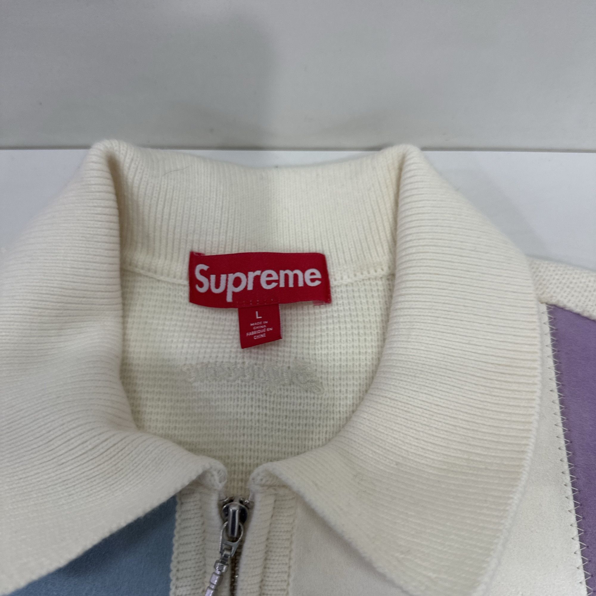 Supreme Supreme Studded Suede Patchwork Cardigan Size L Size US L / EU 52-54 / 3 - 3 Thumbnail