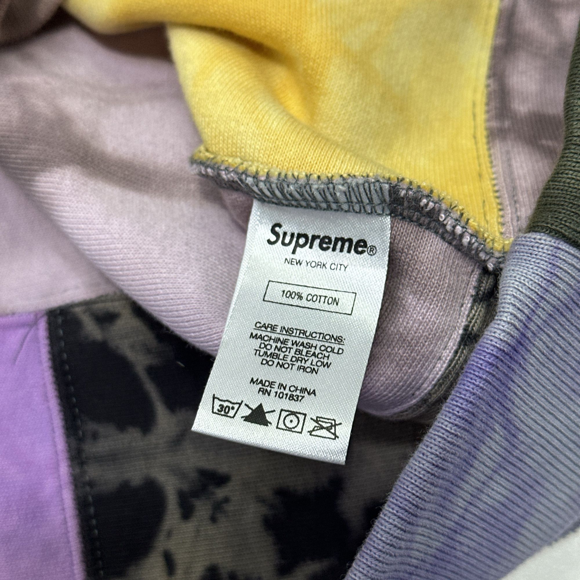 Supreme Supreme Patchwork Tie Dye Hoodie Size L Size US L / EU 52-54 / 3 - 4 Thumbnail