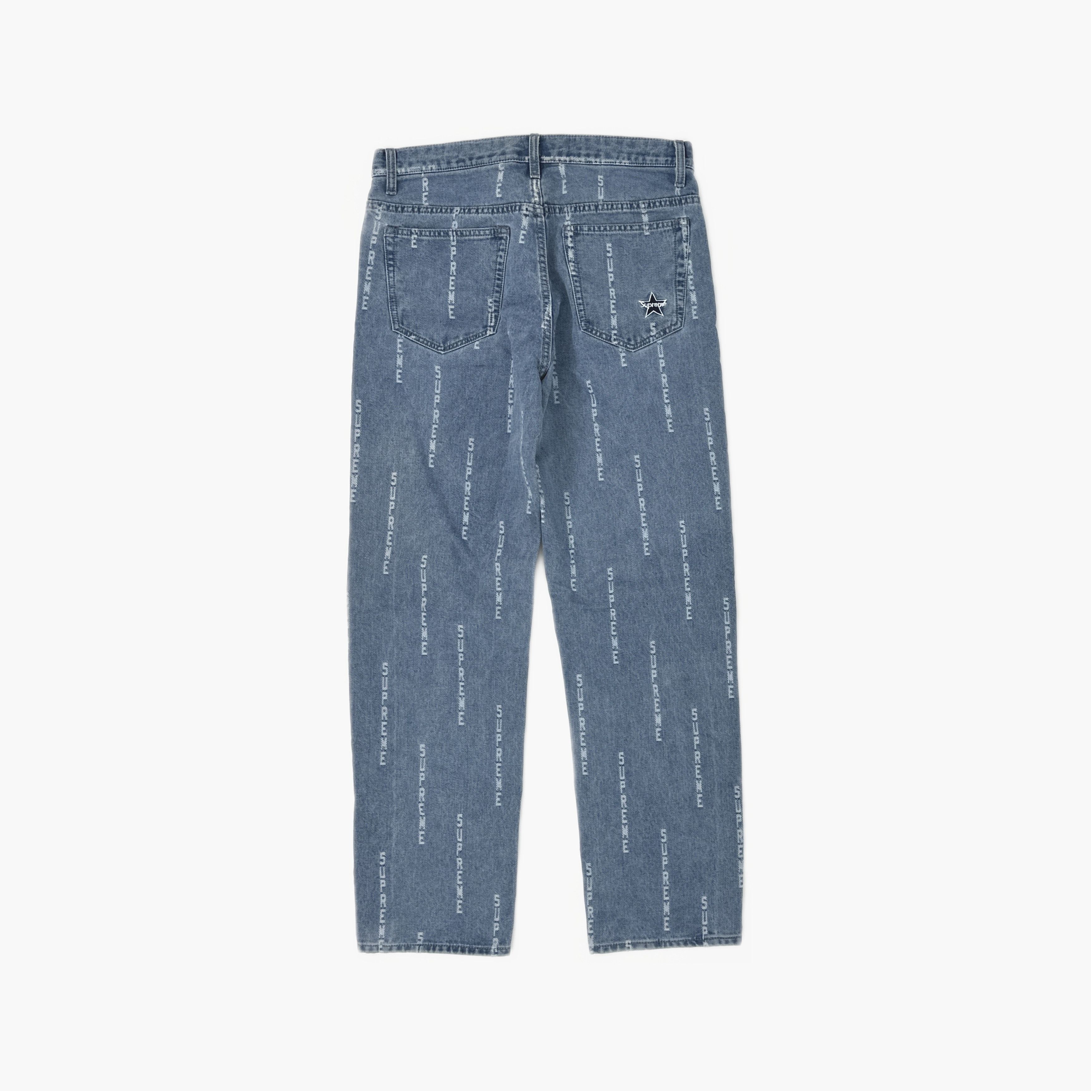 Supreme Supreme Logo Stripe Jacquard Denim Jeans Size 30 Size US 30 / EU 46 - 2 Thumbnail