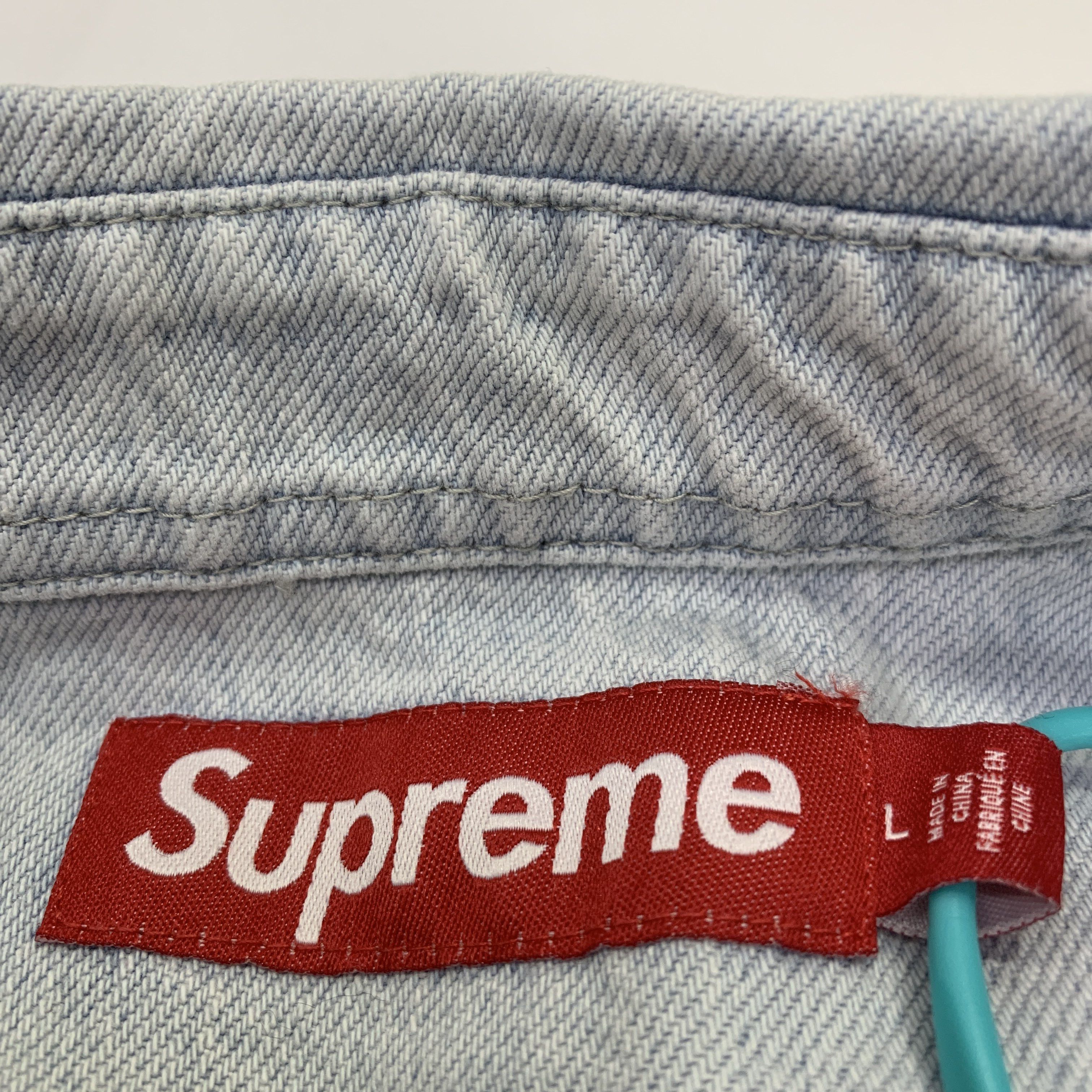 Supreme Supreme Small Box Logo Denim Shirt Blue Size L Size US L / EU 52-54 / 3 - 2 Thumbnail