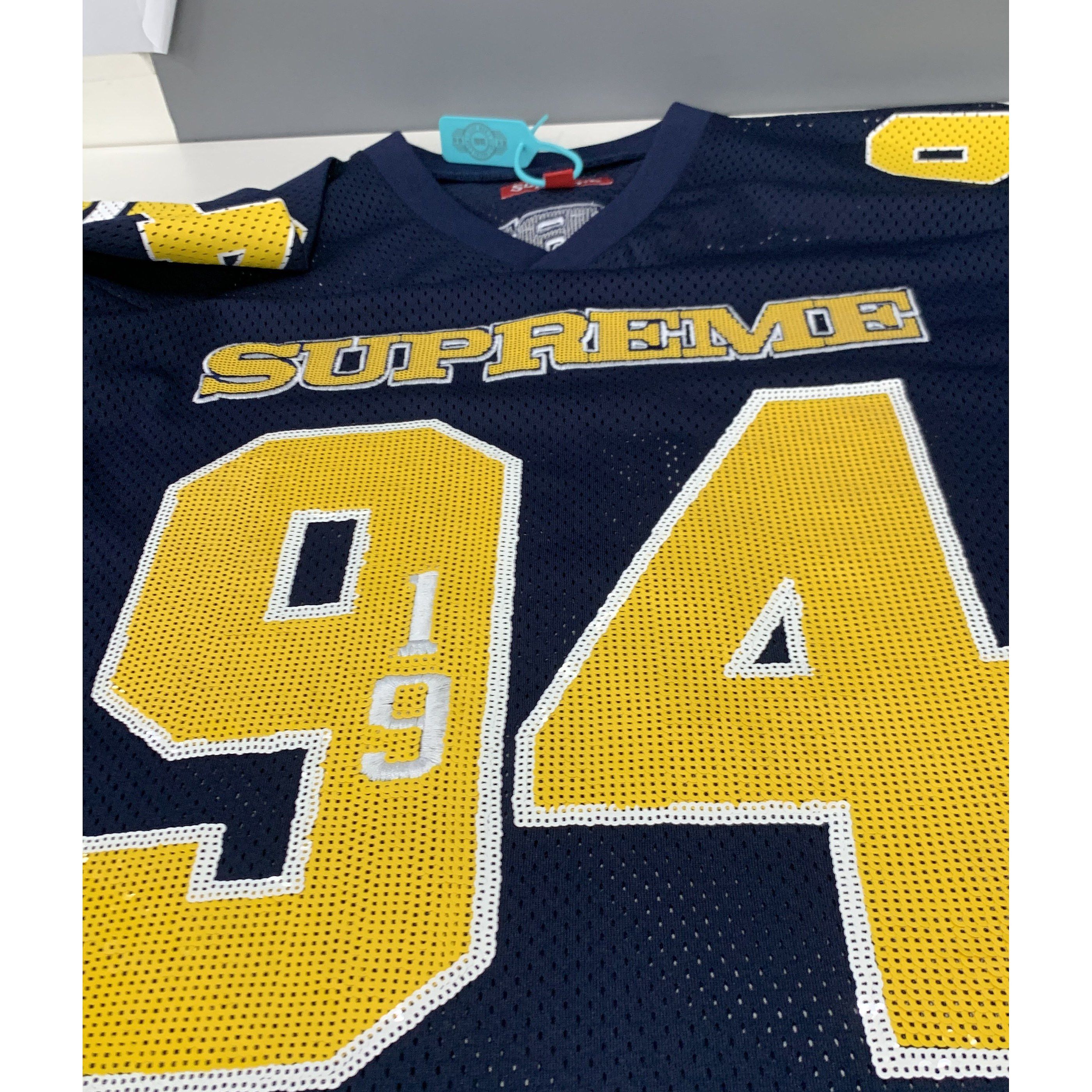 Supreme Supreme Sequin Football Jersey Size L Size US L / EU 52-54 / 3 - 4 Thumbnail