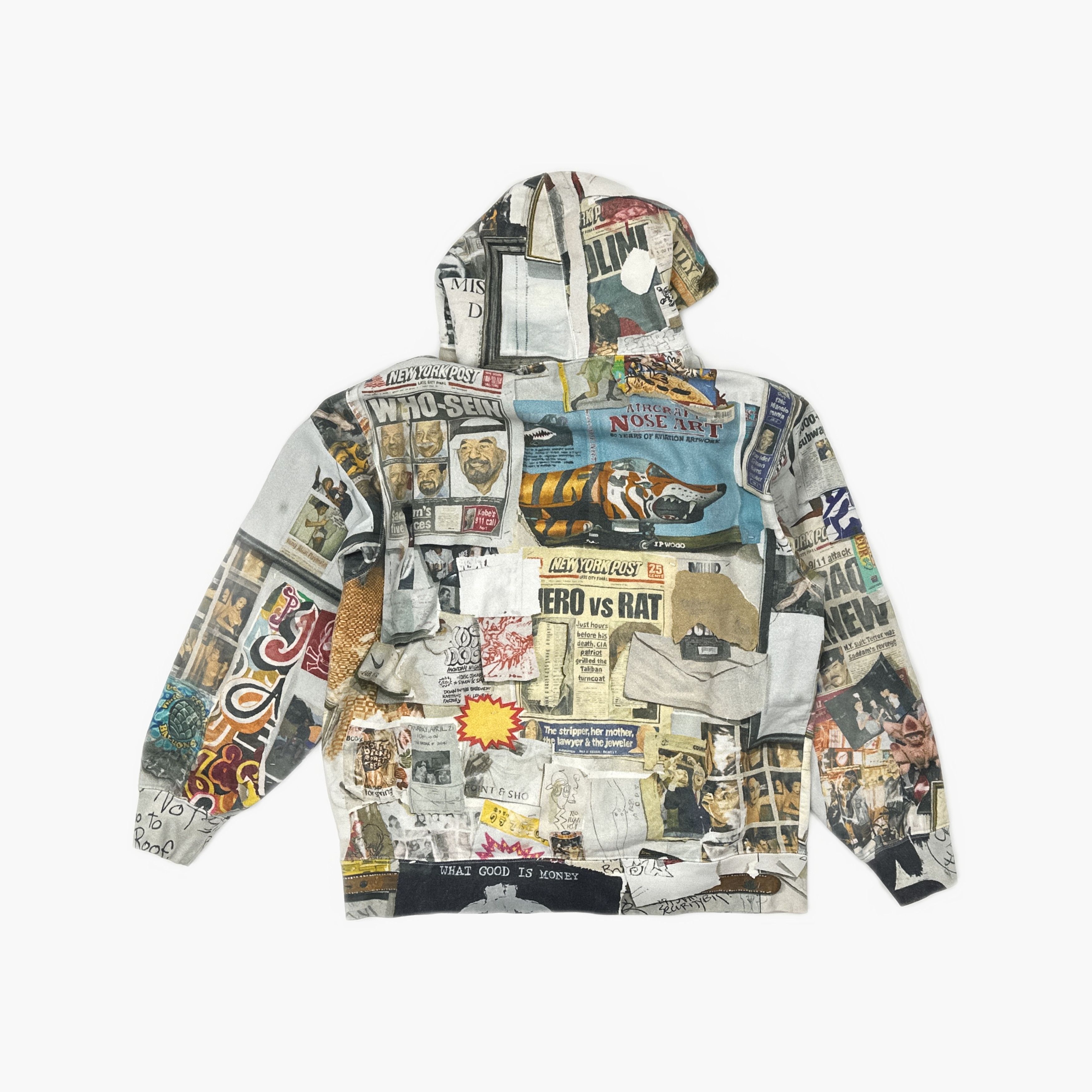 Supreme Supreme SS21 Newspaper Print Hoodie Size L Size US L / EU 52-54 / 3 - 2 Thumbnail