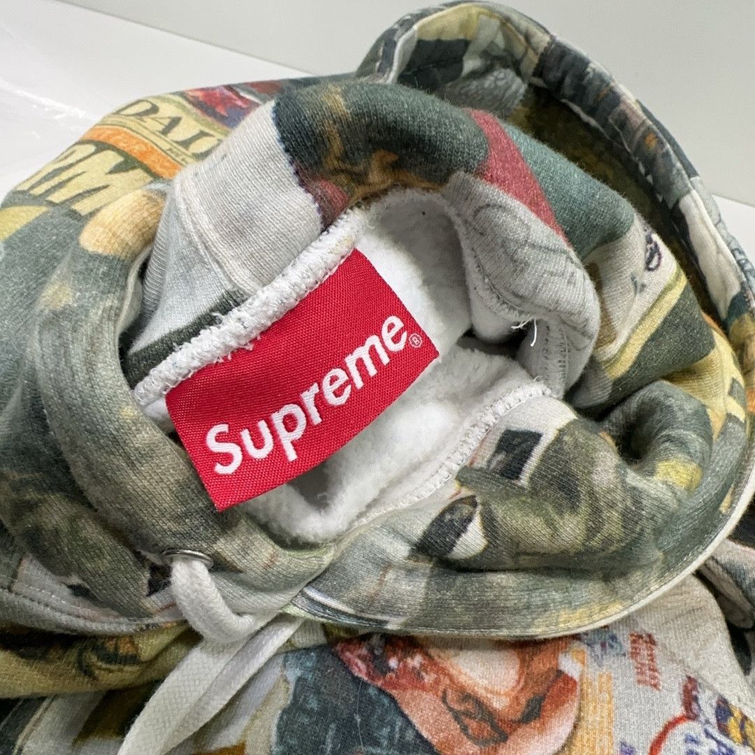 Supreme Supreme SS21 Newspaper Print Hoodie Size L Size US L / EU 52-54 / 3 - 3 Thumbnail