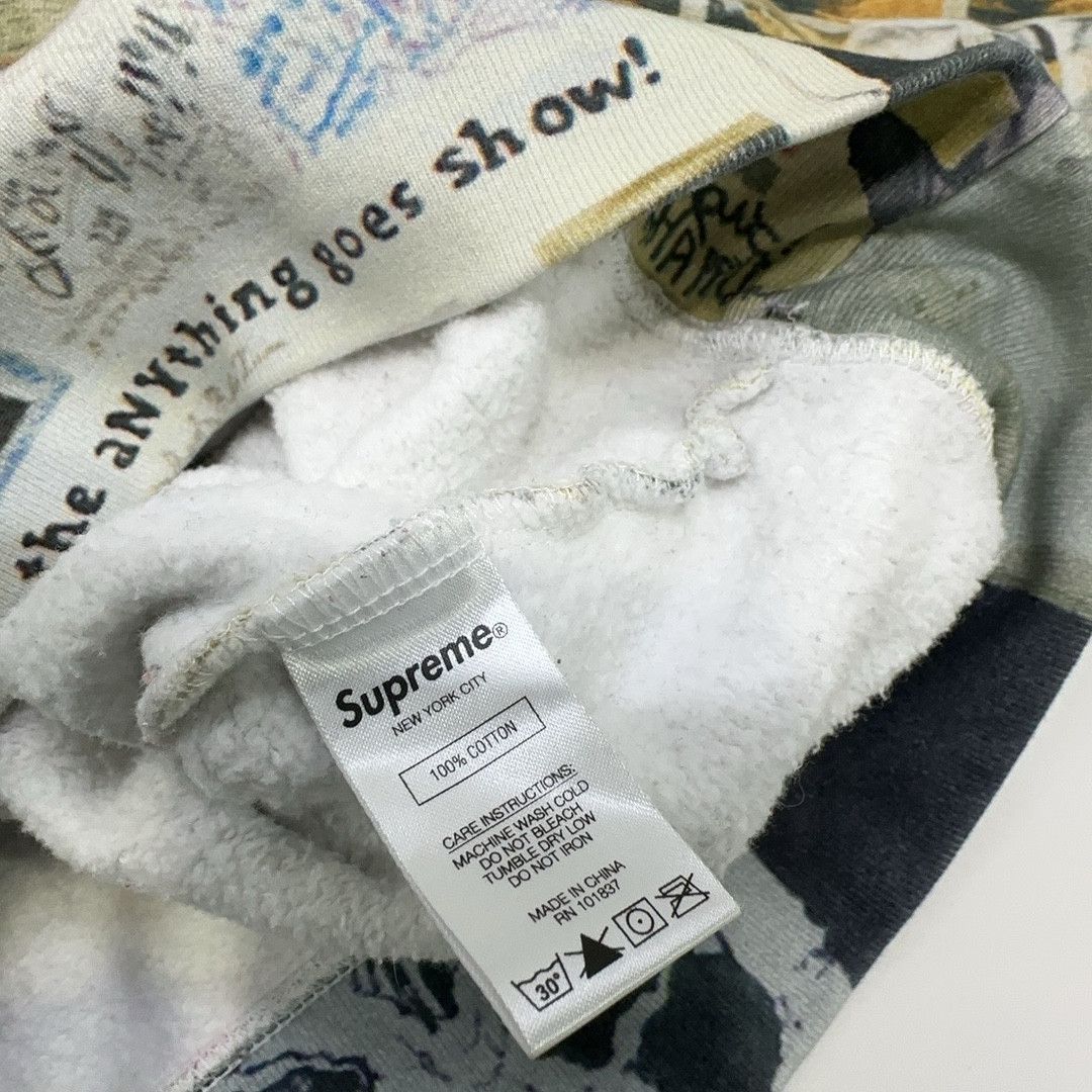 Supreme Supreme SS21 Newspaper Print Hoodie Size L Size US L / EU 52-54 / 3 - 5 Thumbnail