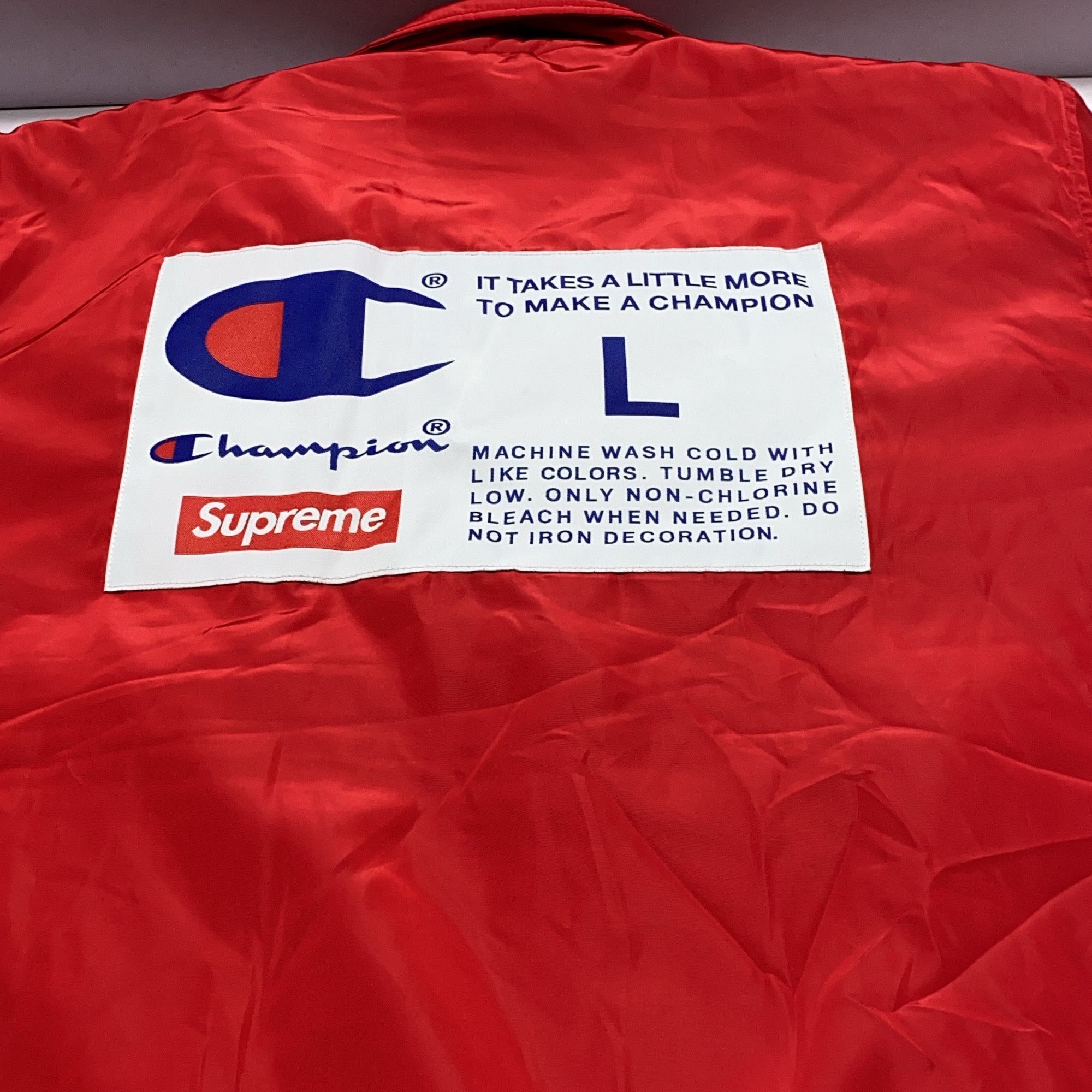 Supreme Supreme x Champion Logo Coaches Jacket Size L Size US L / EU 52-54 / 3 - 11 Thumbnail