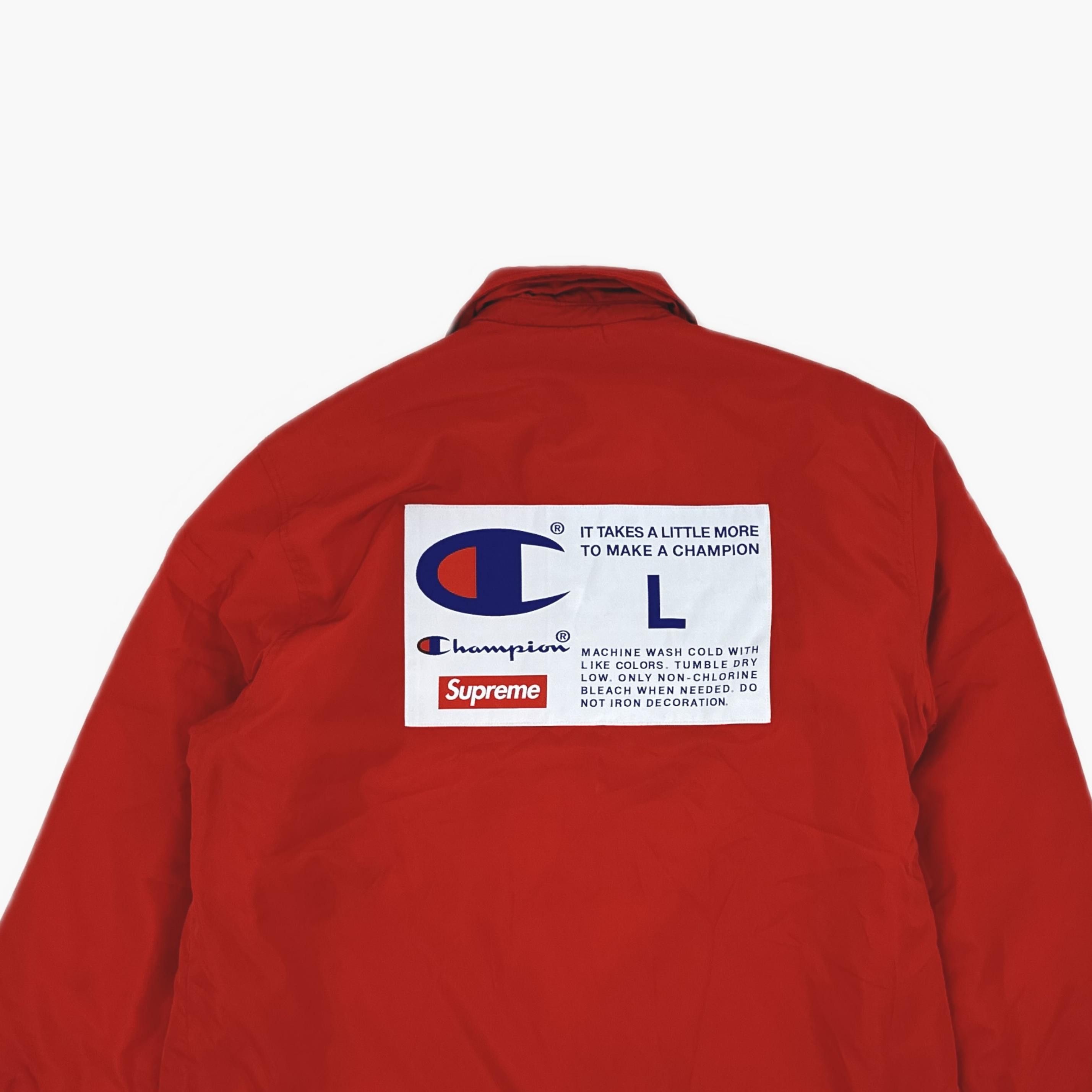 Supreme Supreme x Champion Logo Coaches Jacket Size L Size US L / EU 52-54 / 3 - 3 Thumbnail