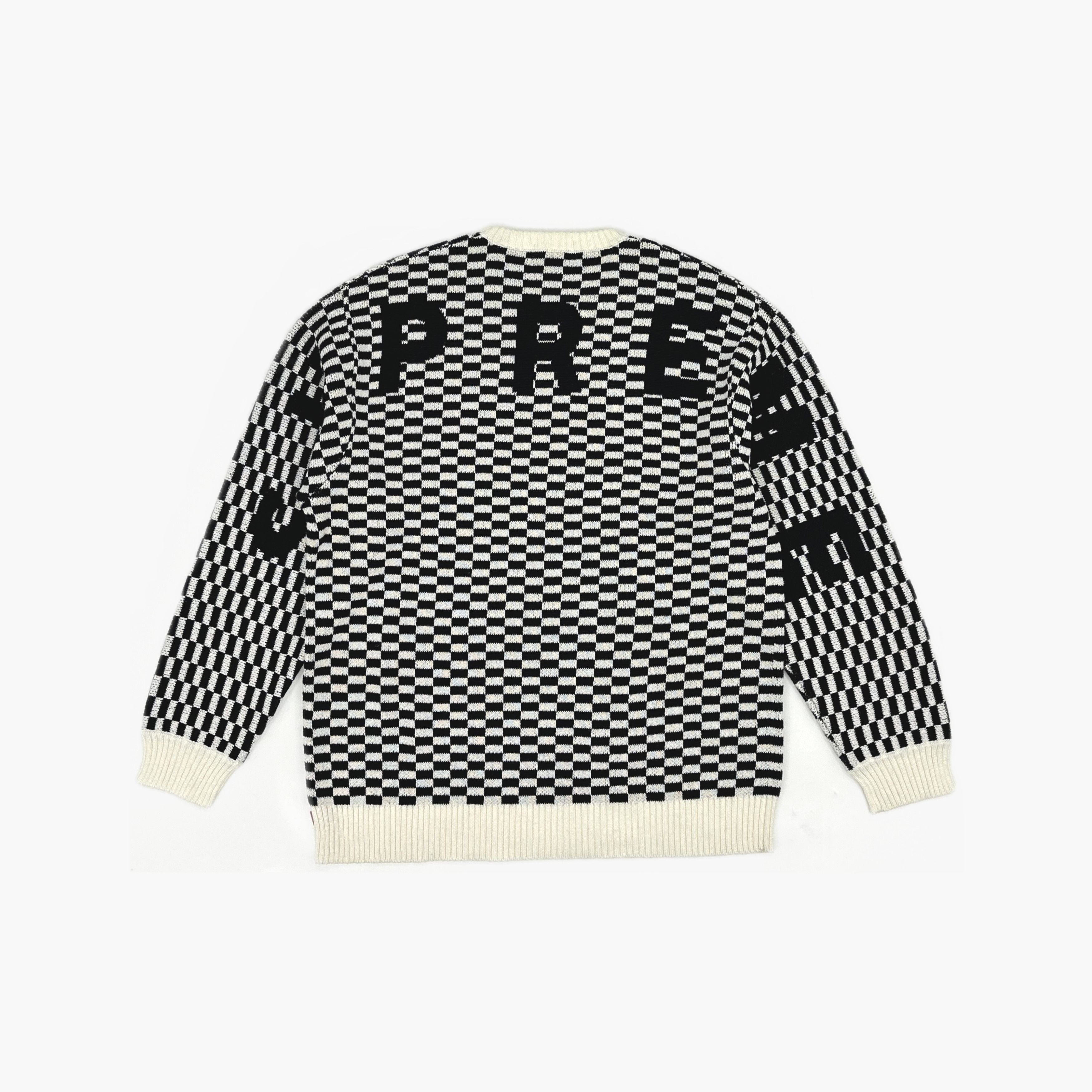 Supreme Supreme Checkerboard Logo Sweater Size L Size US L / EU 52-54 / 3 - 2 Thumbnail