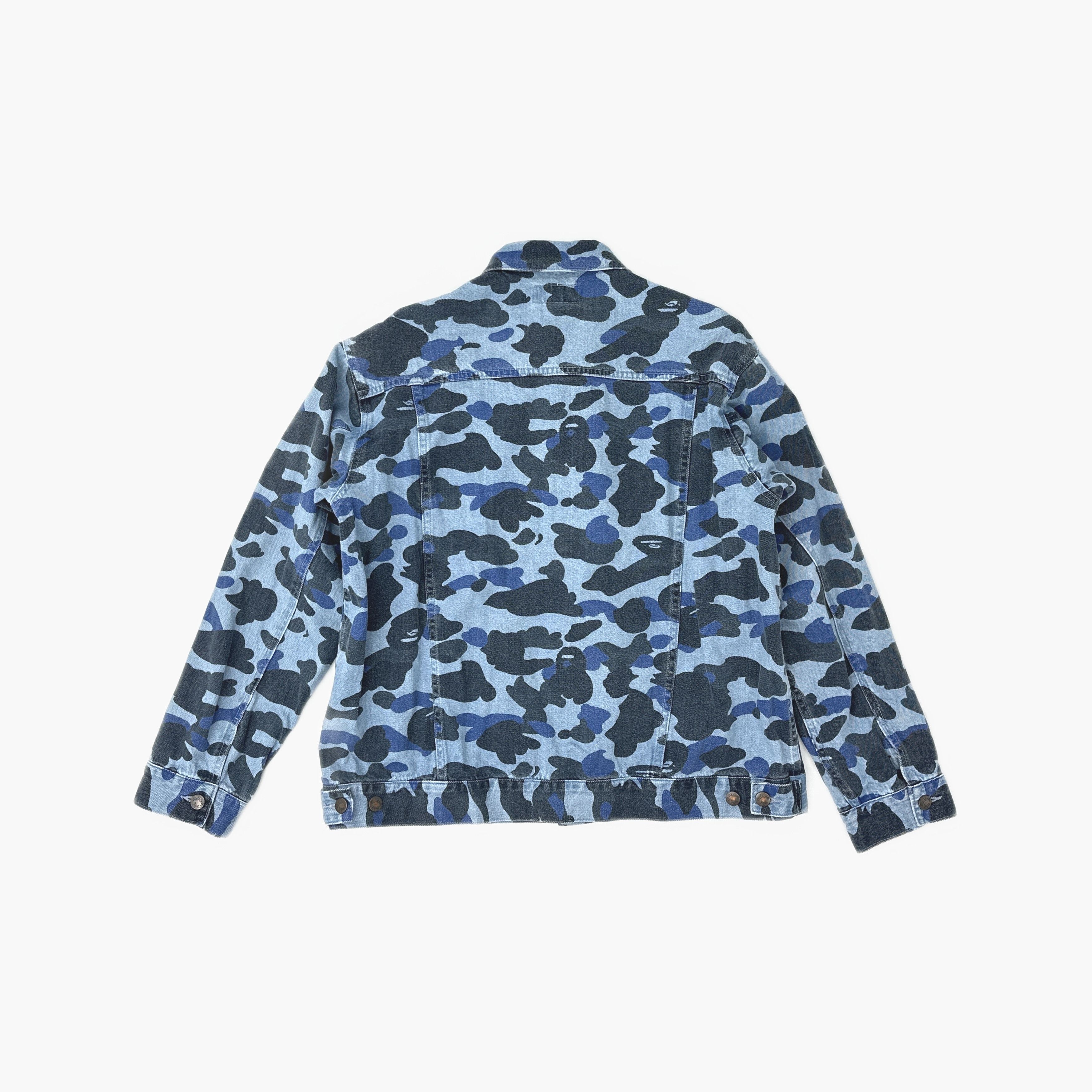 Bape A BATHING APE Camo Denim Jacket Size M Size US M / EU 48-50 / 2 - 2 Thumbnail