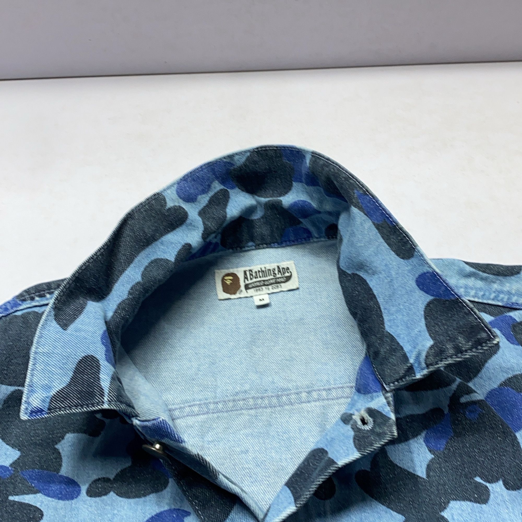 Bape A BATHING APE Camo Denim Jacket Size M Size US M / EU 48-50 / 2 - 6 Thumbnail