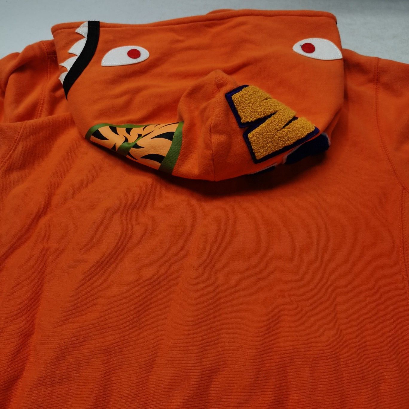 Bape A Bathing Ape WGM Shark Hoodie Orange Size L Size US L / EU 52-54 / 3 - 6 Thumbnail