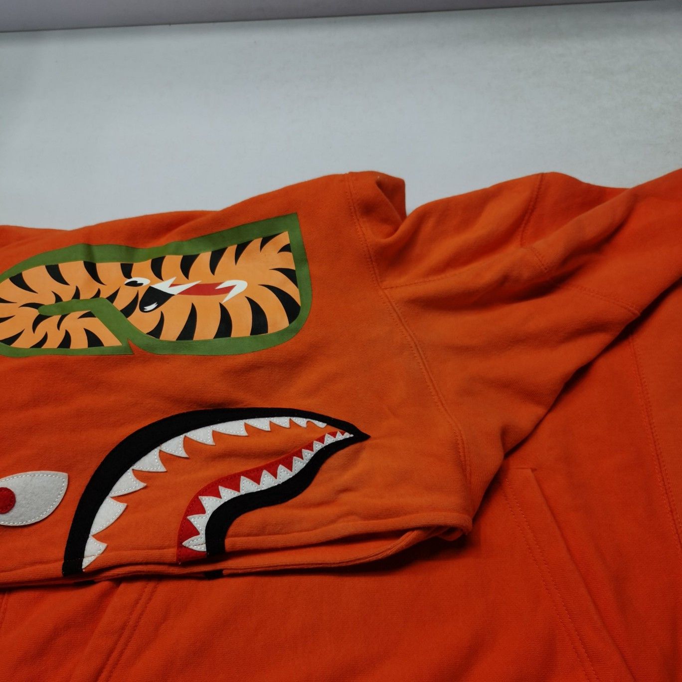 Bape A Bathing Ape WGM Shark Hoodie Orange Size L Size US L / EU 52-54 / 3 - 9 Thumbnail