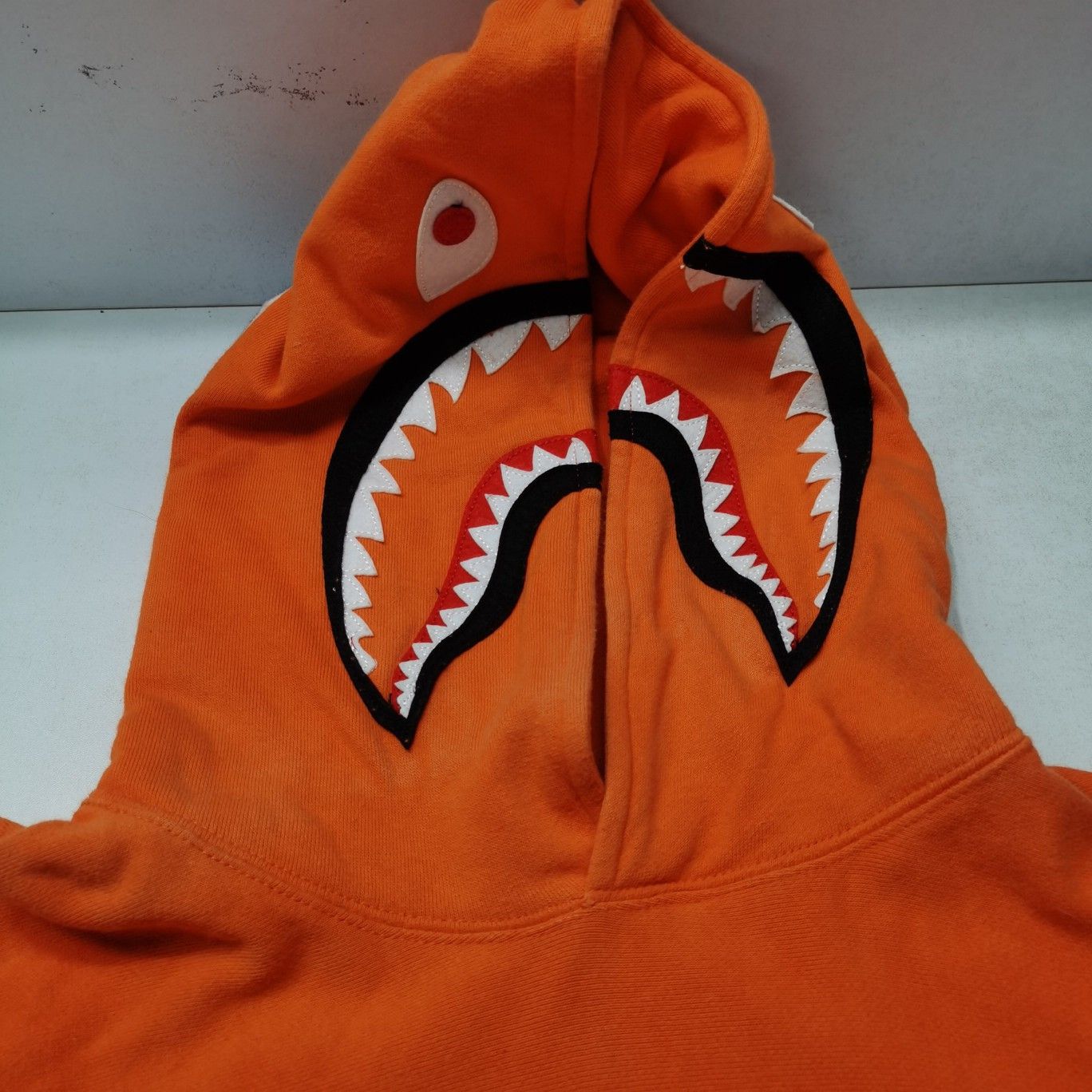 Bape A Bathing Ape WGM Shark Hoodie Orange Size L Size US L / EU 52-54 / 3 - 13 Thumbnail