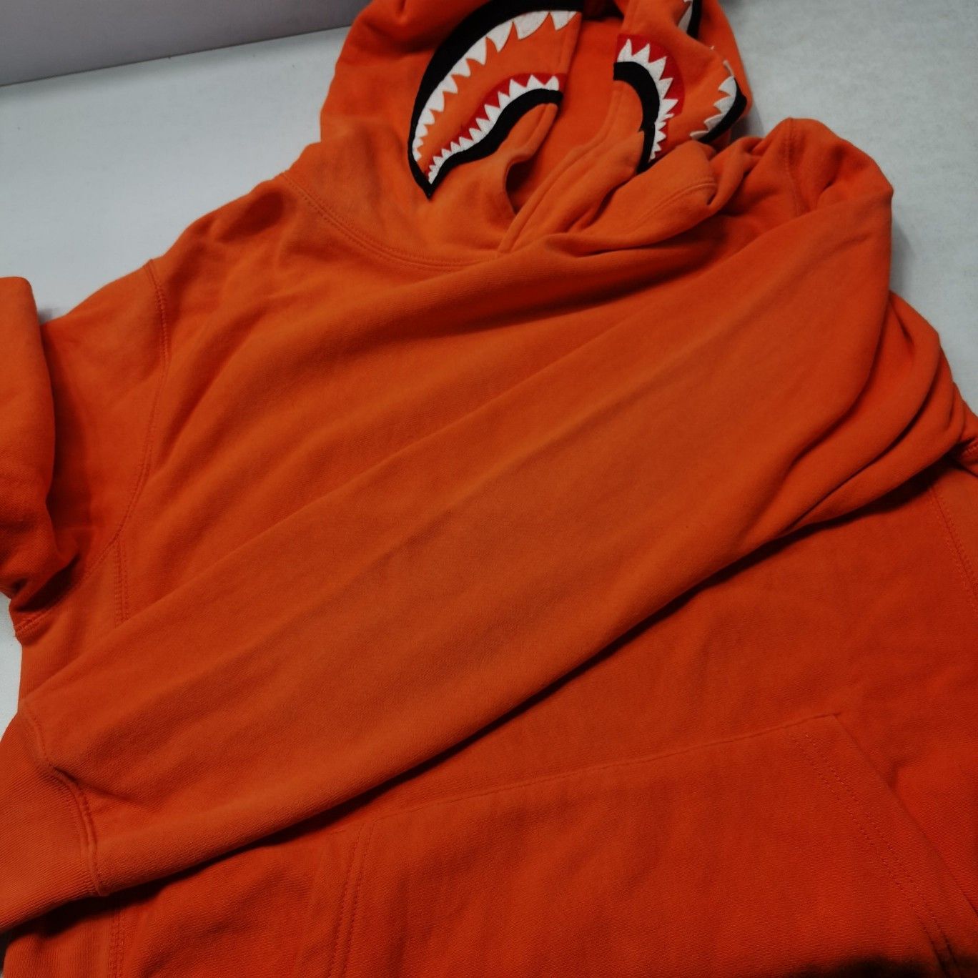 Bape A Bathing Ape WGM Shark Hoodie Orange Size L Size US L / EU 52-54 / 3 - 7 Thumbnail
