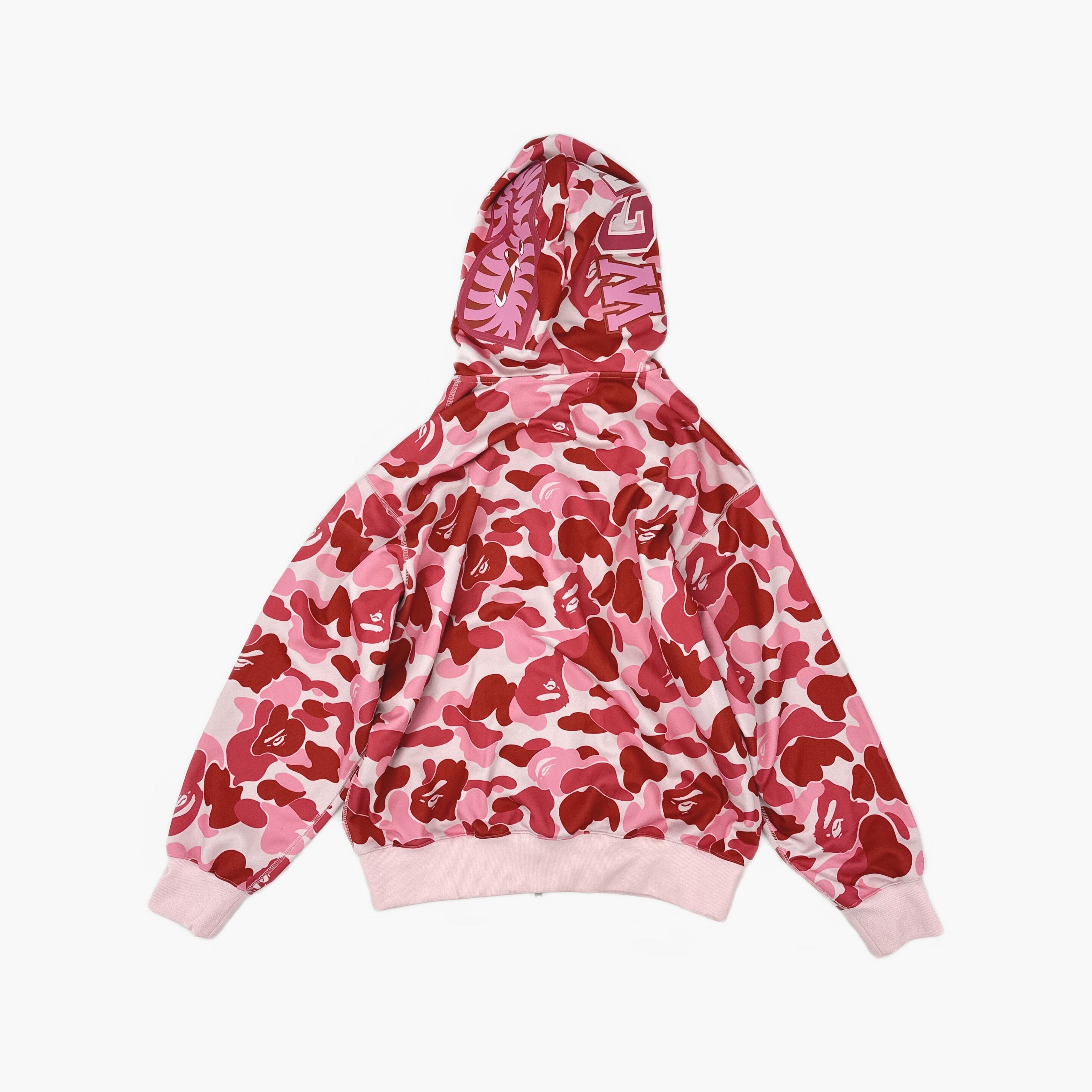 Bape A Bathing Ape Pink Camo Shark Hoodie Size M Size US M / EU 48-50 / 2 - 2 Thumbnail
