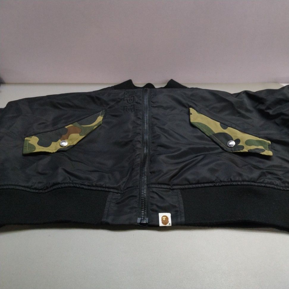 Bape A BATHING APE Camo Accent Bomber Jacket Size XXL Size US XXL / EU 58 / 5 - 11 Thumbnail