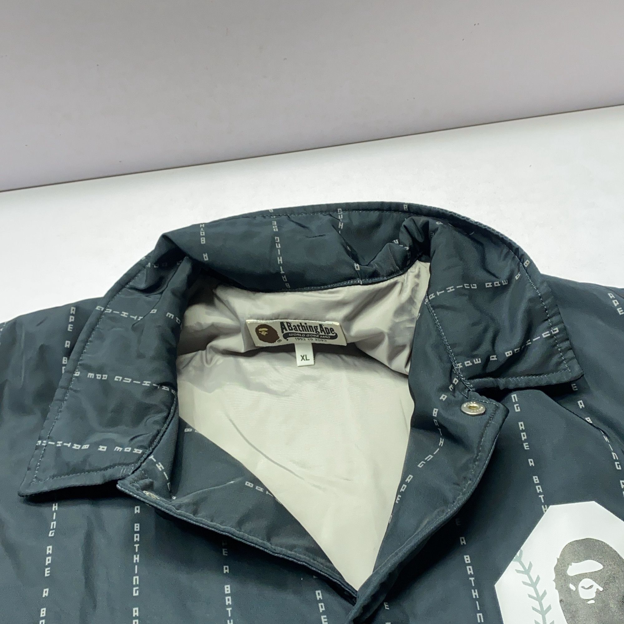 Bape A Bathing Ape Pinstripe Logo Coach Jacket XL Size US XL / EU 56 / 4 - 7 Thumbnail