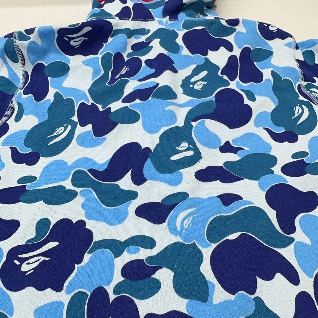 Bape A BATHING APE Blue Camo Shark Full Zip Hoodie Size S Size US S / EU 44-46 / 1 - 5 Thumbnail