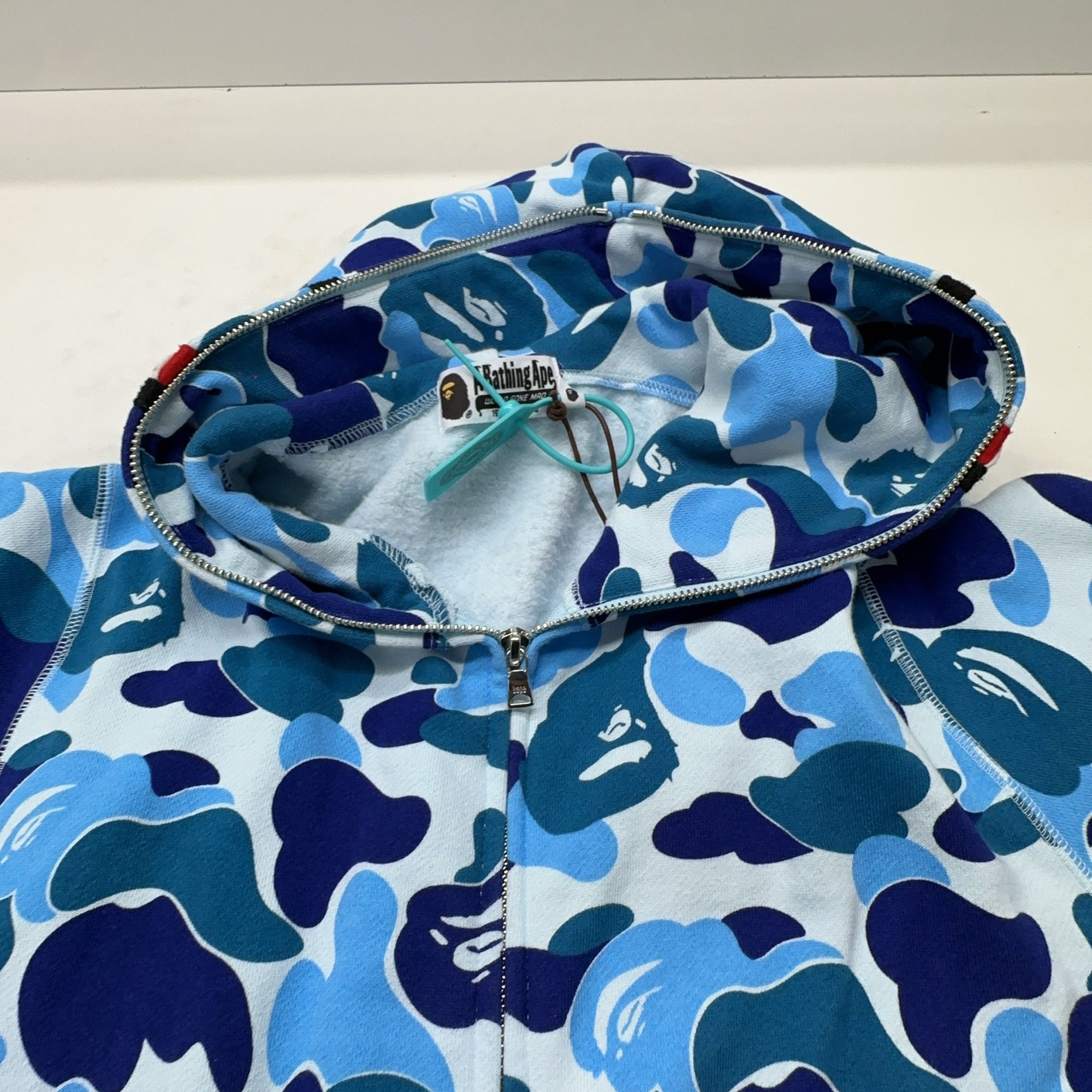 Bape A BATHING APE Blue Camo Shark Full Zip Hoodie Size S Size US S / EU 44-46 / 1 - 8 Thumbnail