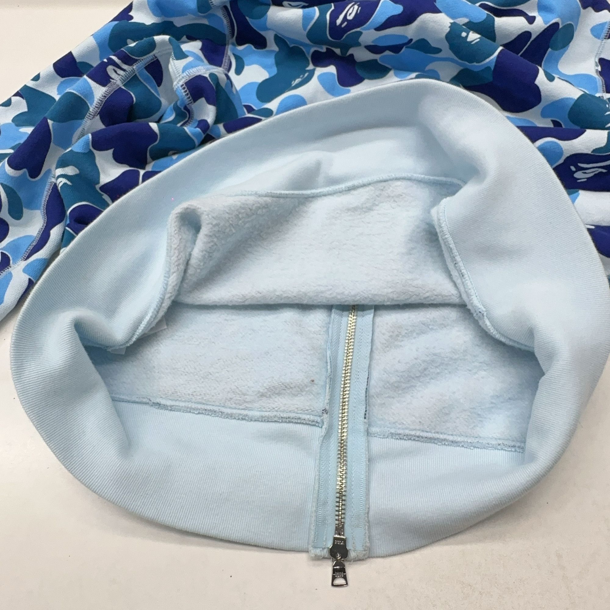 Bape A BATHING APE Blue Camo Shark Full Zip Hoodie Size S Size US S / EU 44-46 / 1 - 6 Thumbnail