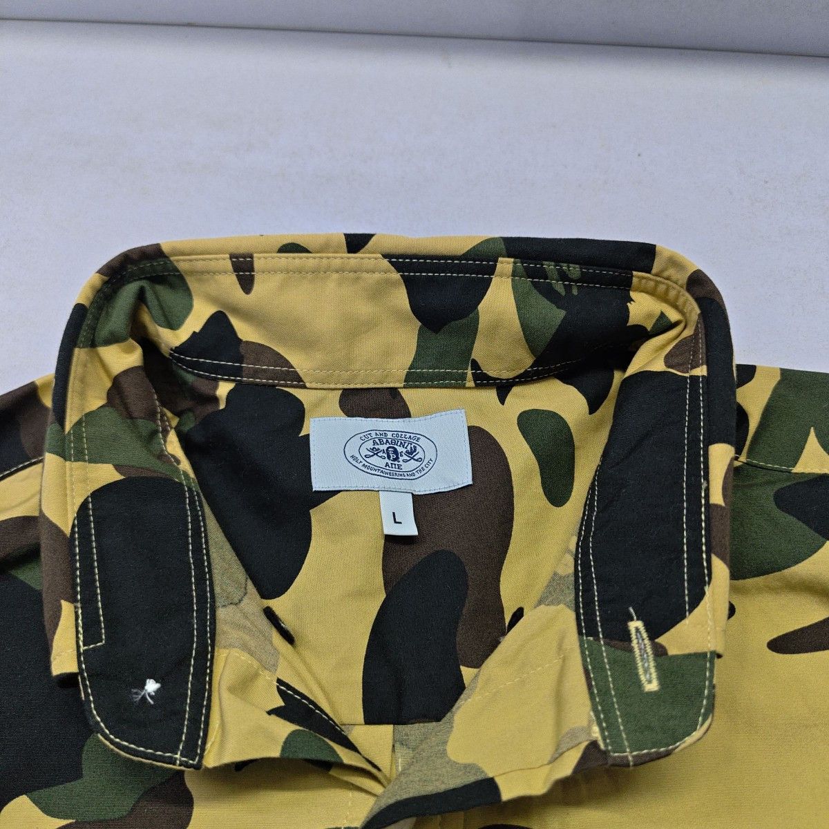 Bape A Bathing Ape Camo Logo Button Up Shirt Size L Size US L / EU 52-54 / 3 - 6 Thumbnail